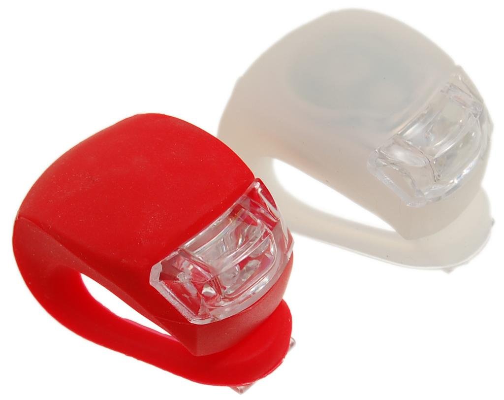 Kit Di 2 Luci Led Per Bicicletta Di Sicurezza Bici Anteriore E Posteriore Bike