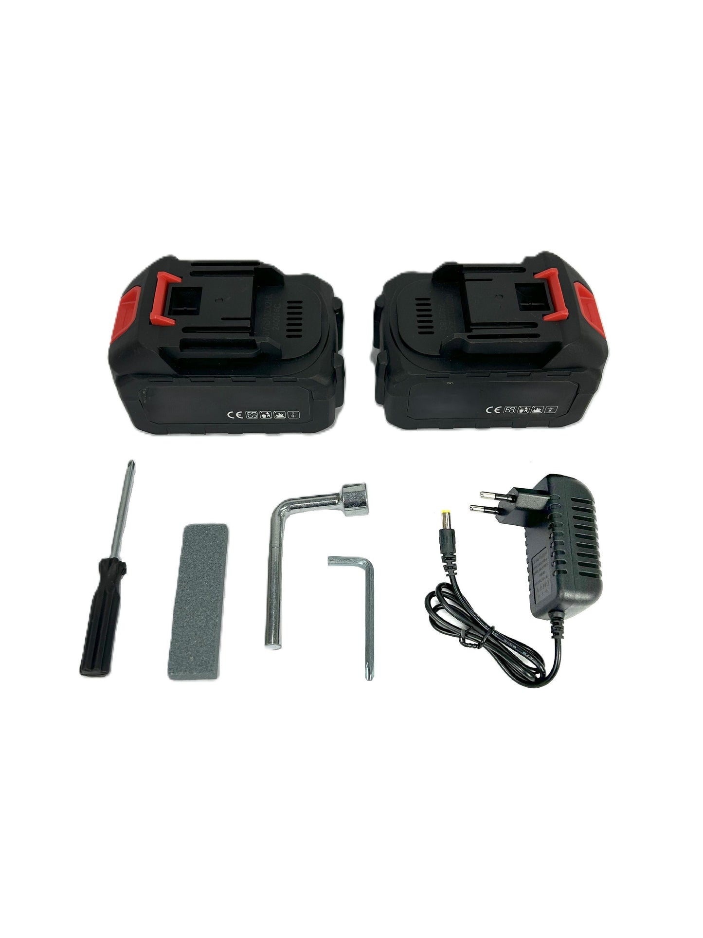 Set per Potatura con Forbice e Mini Motosega Elettrica con due Batterie Incluse