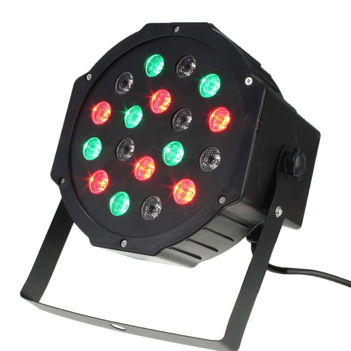 Faro Rgb 18W Faretto 18 Led Vari Colori Discoteca Sensore Sonoro Luce Colorata