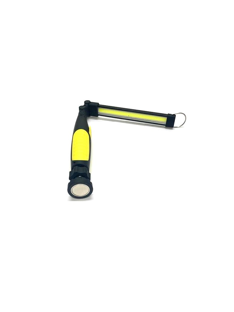 Torcia Led Ricaricabile Portatile Da Lavoro USB Pieghevole Con Base Magnetica