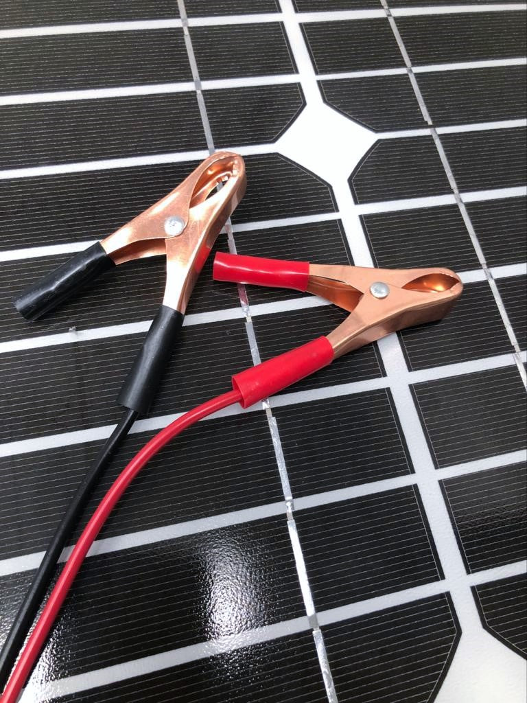Pannello Ad Energia Solare Fotovoltaico 30W 12V Con Celle In Silicio E Pinze