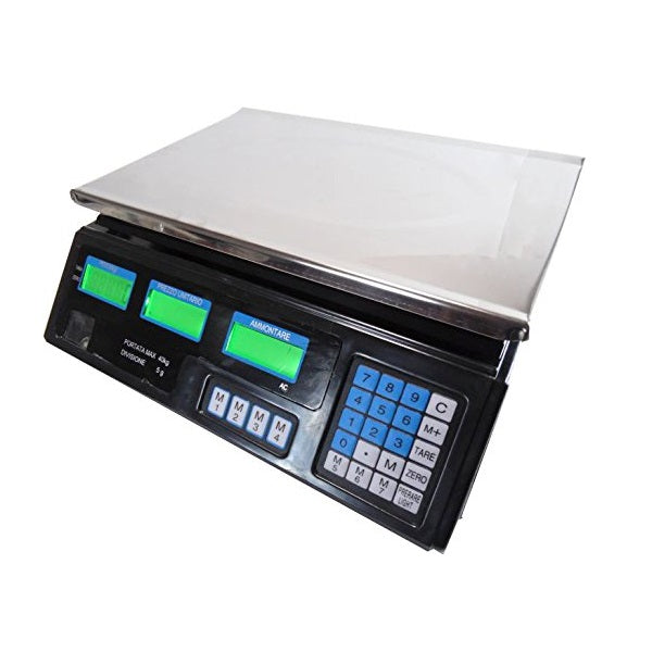 Bilancia Elettronica Digitale Professionale Da 5 Gr A 40 Kg In Acciaio Inox