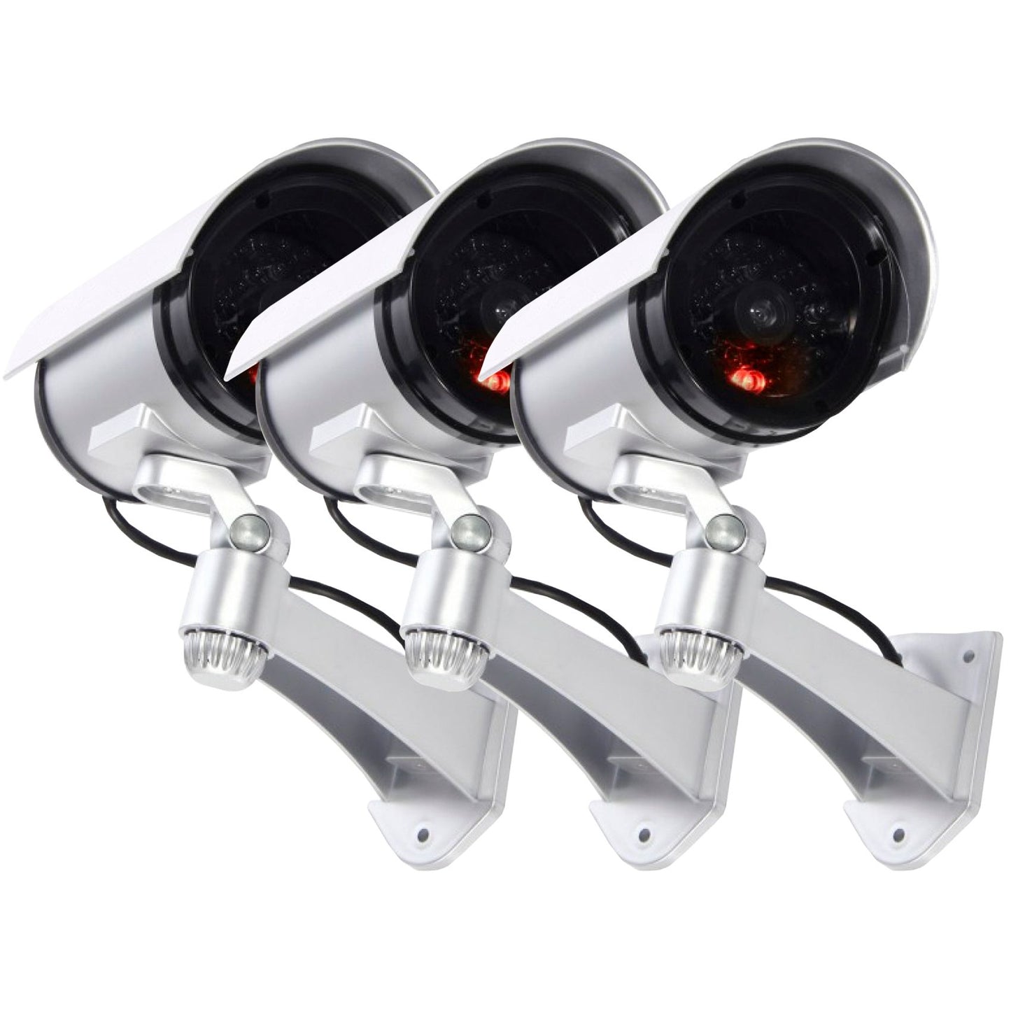 Telecamera Di Sorveglianza Finta Da Esterno Luce Led Lampeggiante Infrarossi