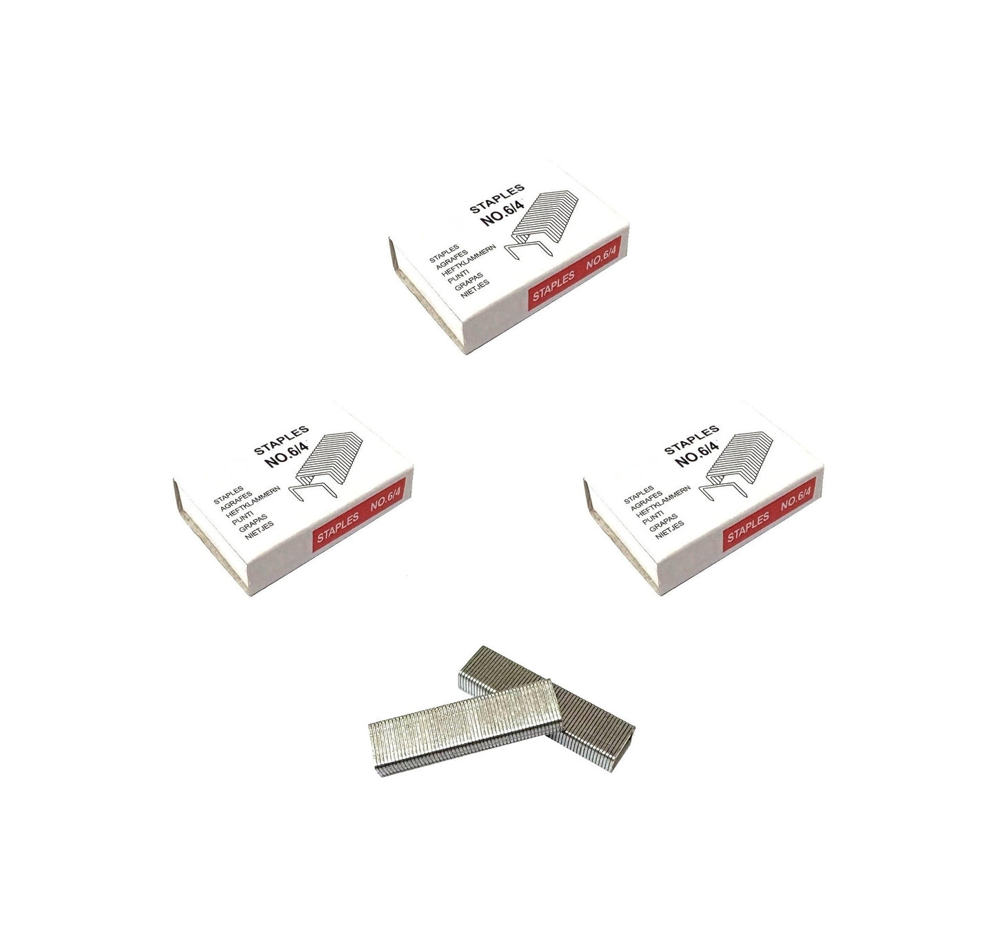 Confezione da 3000 Spillette Formato 6/4 in Acciaio Resistente per Spillatrici