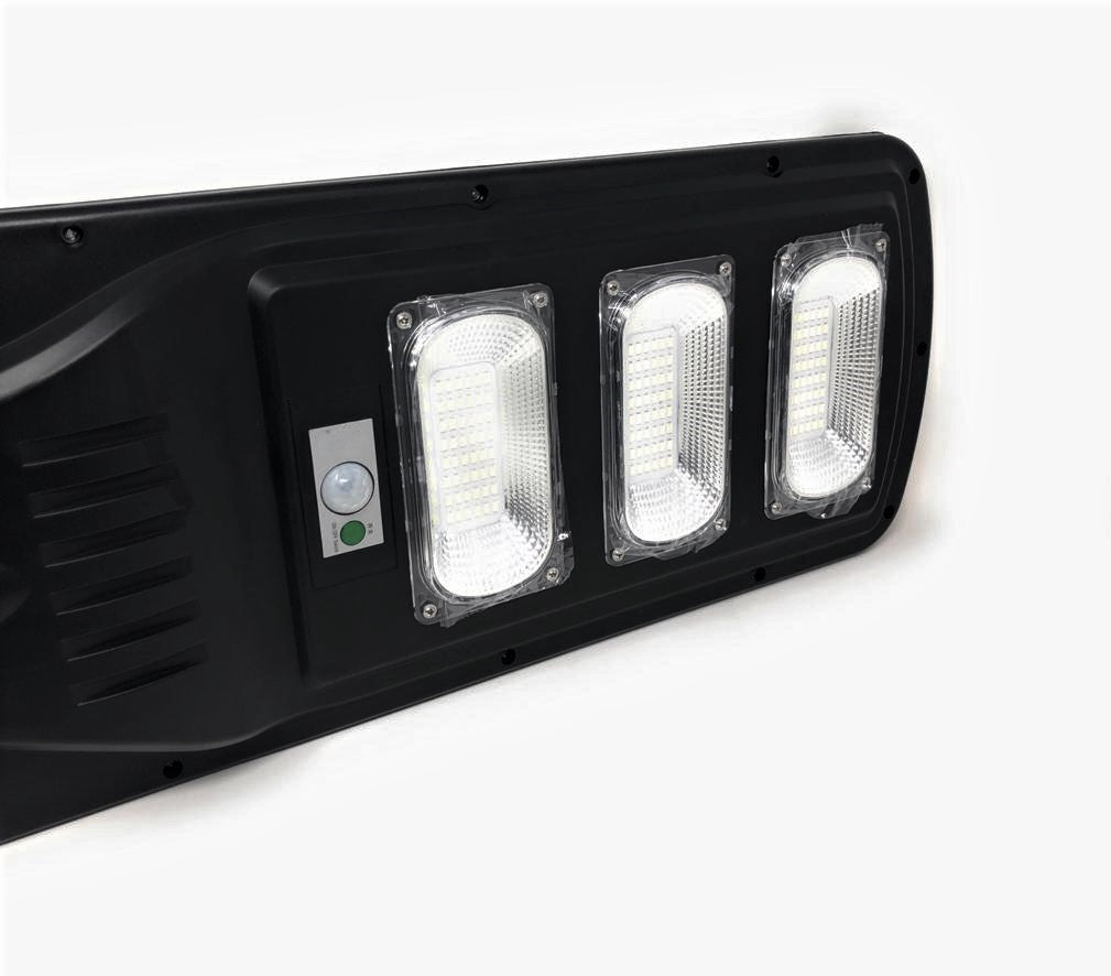 Lampione Stradale Faro A Led 90W Con Pannello Solare Telecomando E Crepuscolare