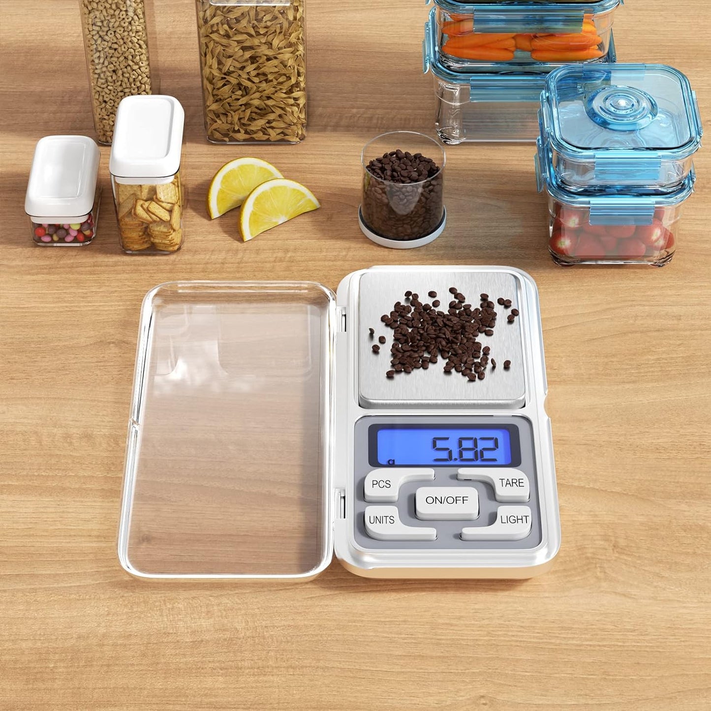 Mini Bilancia 0.1g/500g Professionale Portatile Con Display LCD Retroilluminato