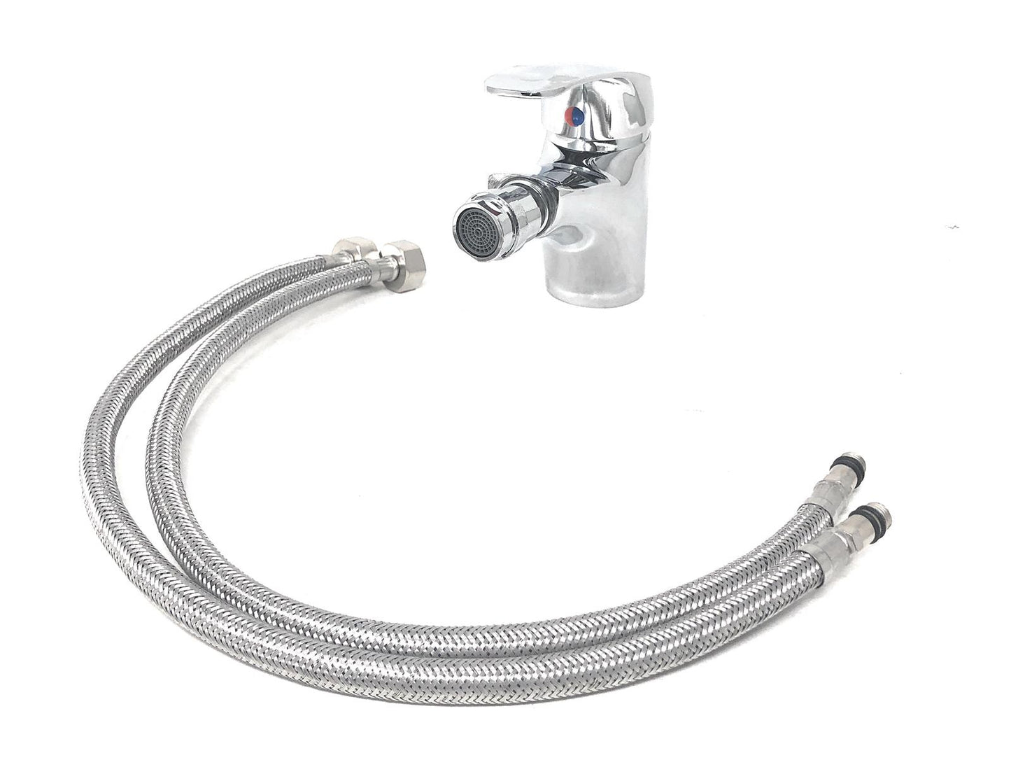 Rubinetto Miscelatore Con Flessibili In Ottone Con Testa Mobile Per Bidet Lavabo