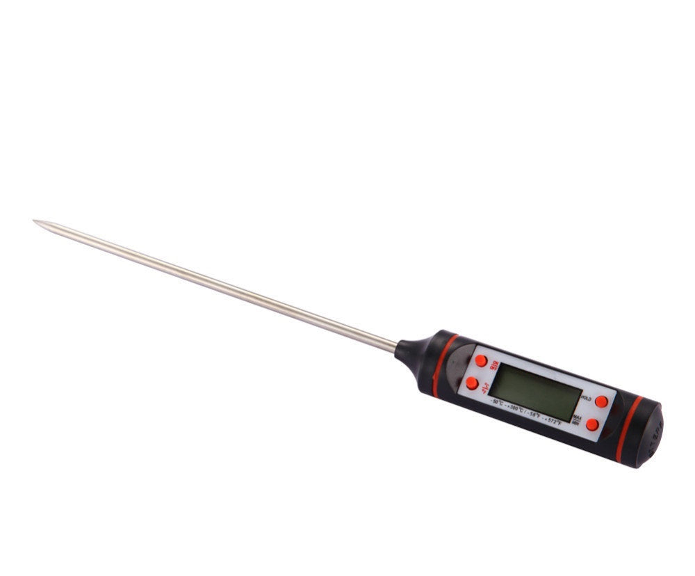 Termometro Digitale Da Cucina Misuratore Con Asta E Lcd Cibi Bevande -50 +300°C