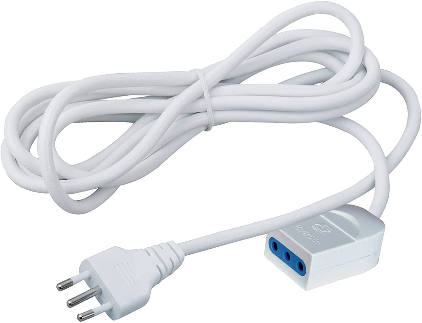 Prolunga Cavo Elettrico Lineare Bipasso Da 5 Metri Con Presa 16A-10A