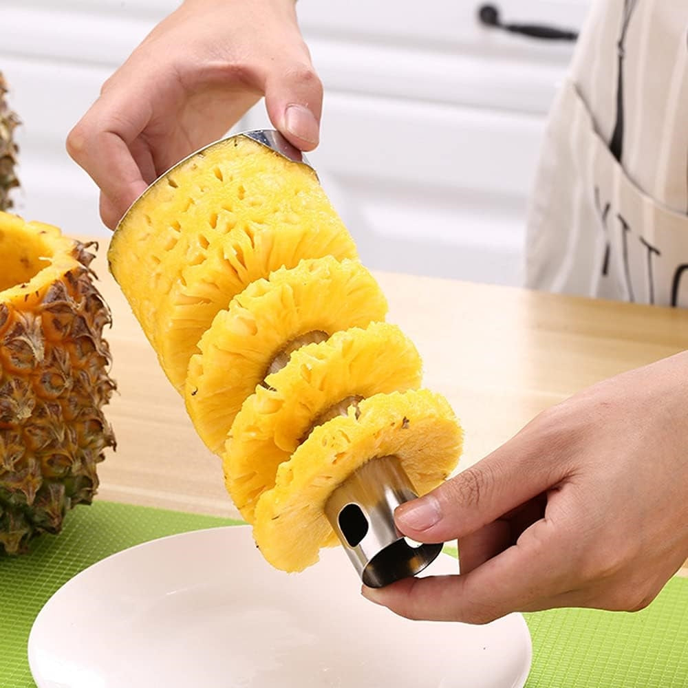 Affetta Ananas In Acciaio Inox Per Sbucciare Tagliare e Rimuovere Il Torsolo
