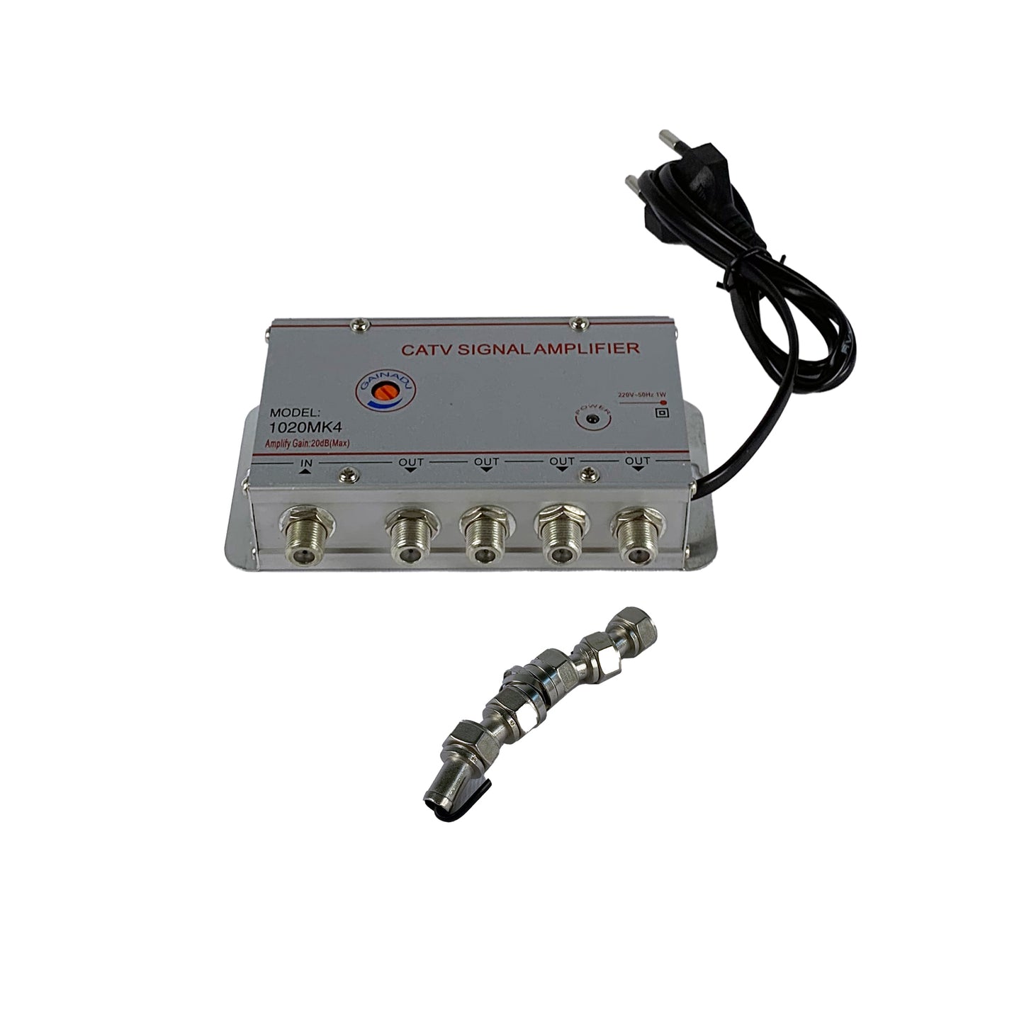 Amplificatore di Segnale Terrestre con 4 Uscite per TV Analogica e Digitale