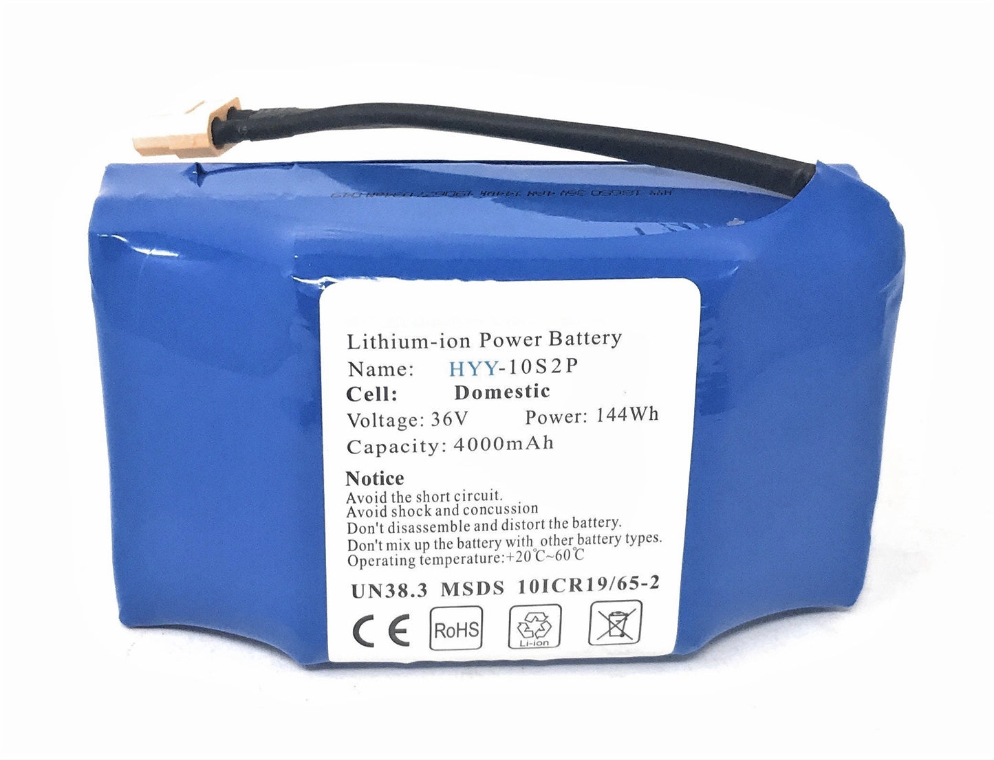 Batteria Ioni Di Litio Da 36V / 4 Ah Ricambio Per Smart Balance Hoverboard