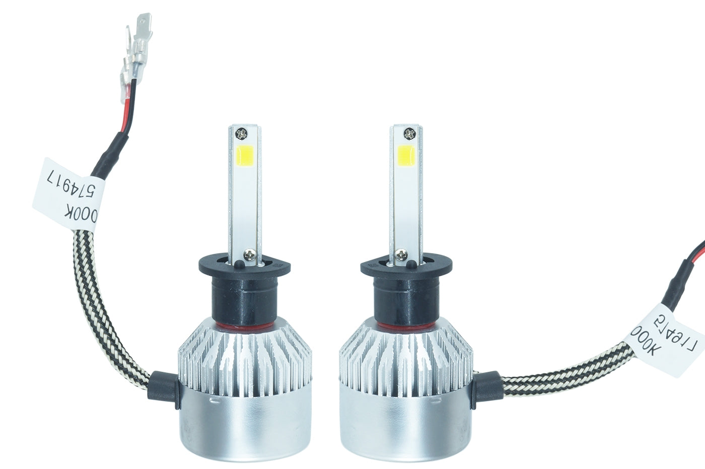 Coppia Di Lampade A Led Per Auto Moto C6 H1 6000K Fari Luce Bianca Lampadine