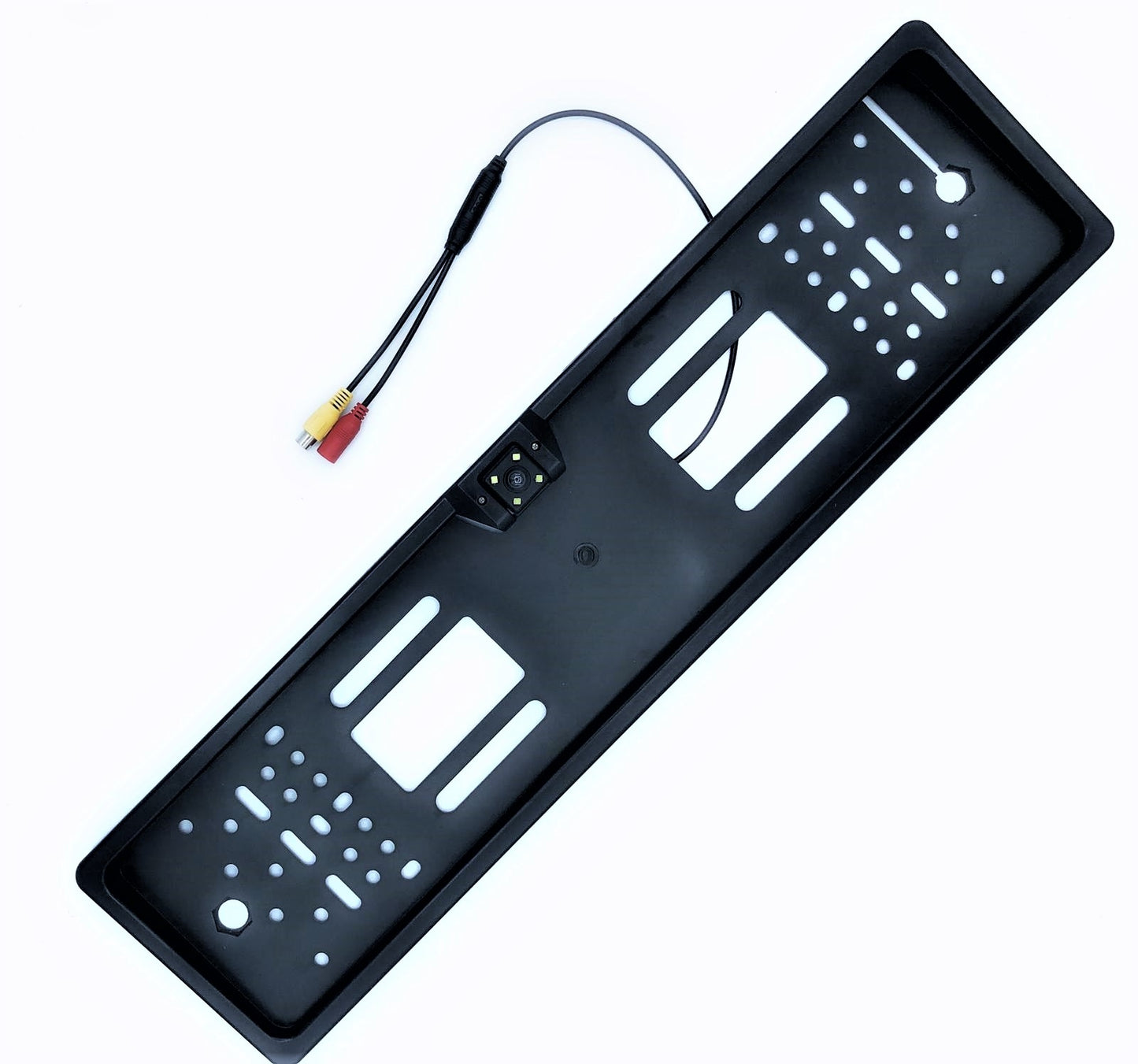Kit Porta Targa Con Telecamera A 4 Led Flash Per Retromarcia Telaio Europeo