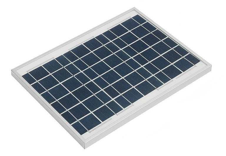 Pannello Solare Fotovoltaico Monocristallino Da 10W Con Pinze A Morsa