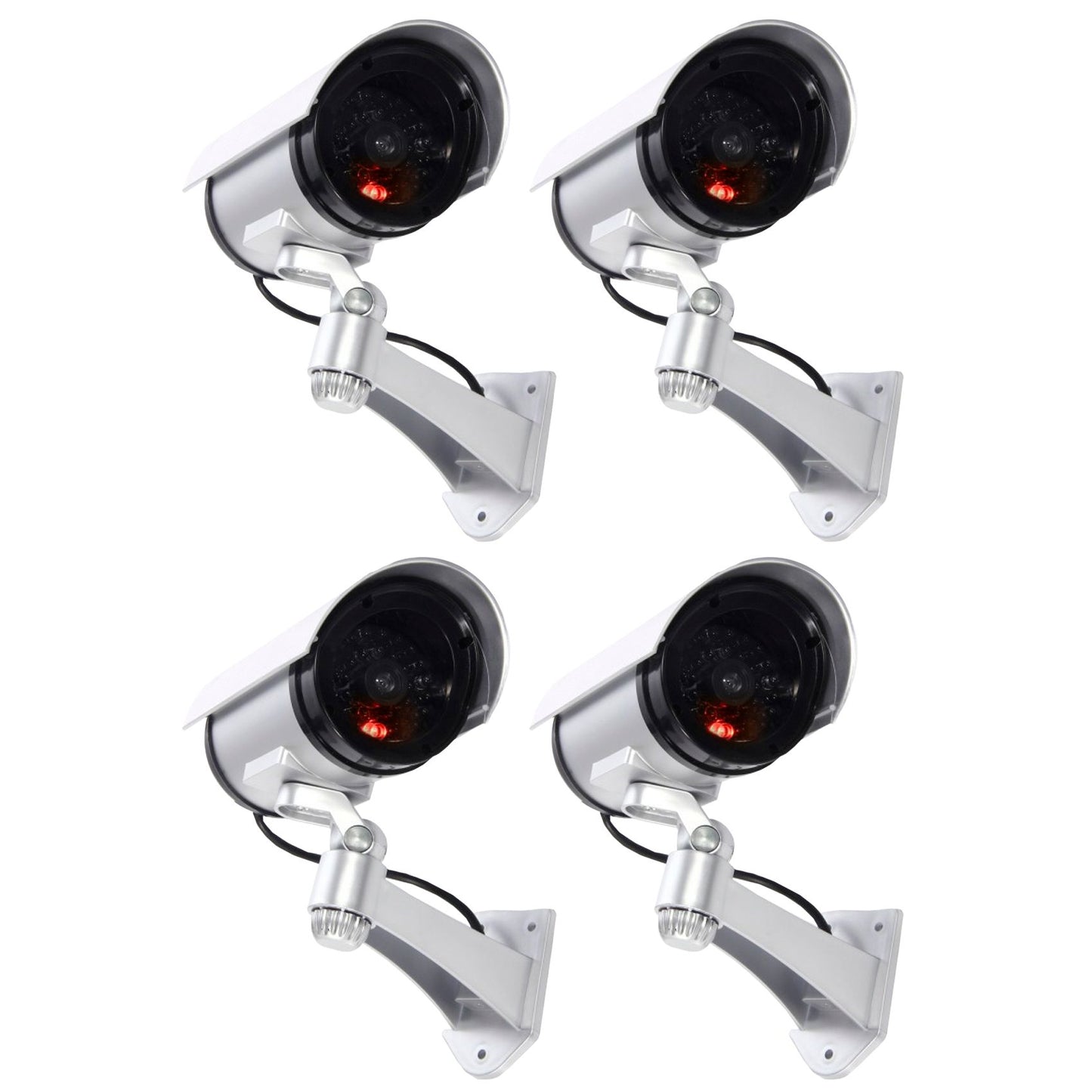 Telecamera Di Sorveglianza Finta Da Esterno Luce Led Lampeggiante Infrarossi