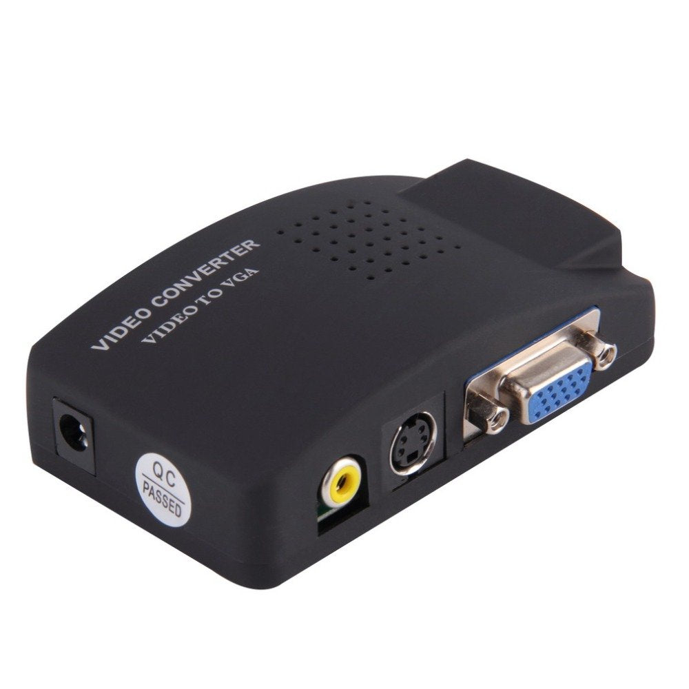 Convertitore Adattatore Video Da AV, Rca, S-Video A VGA Per Monitor E Proiettori
