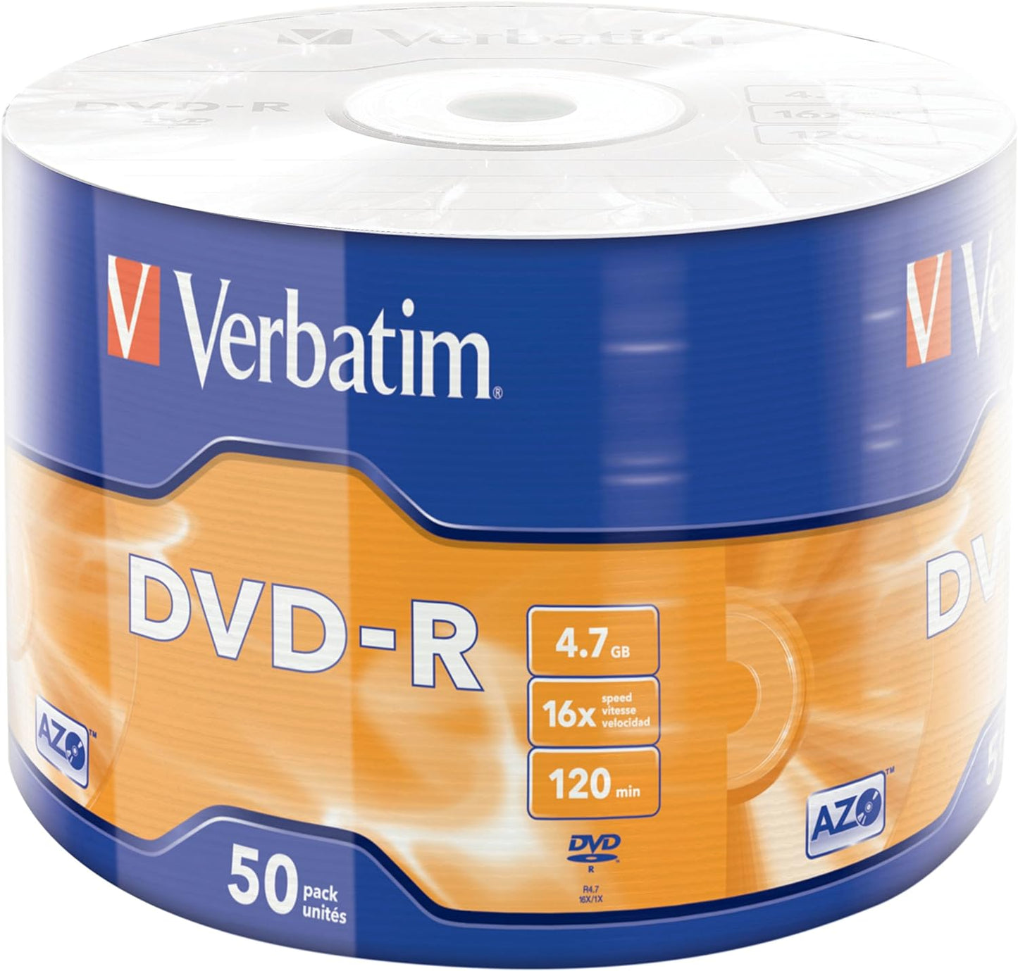 Dischi Verbatim DVD 120 MIN Datalife Protection 4,7 GB Confezione da 50 Pz