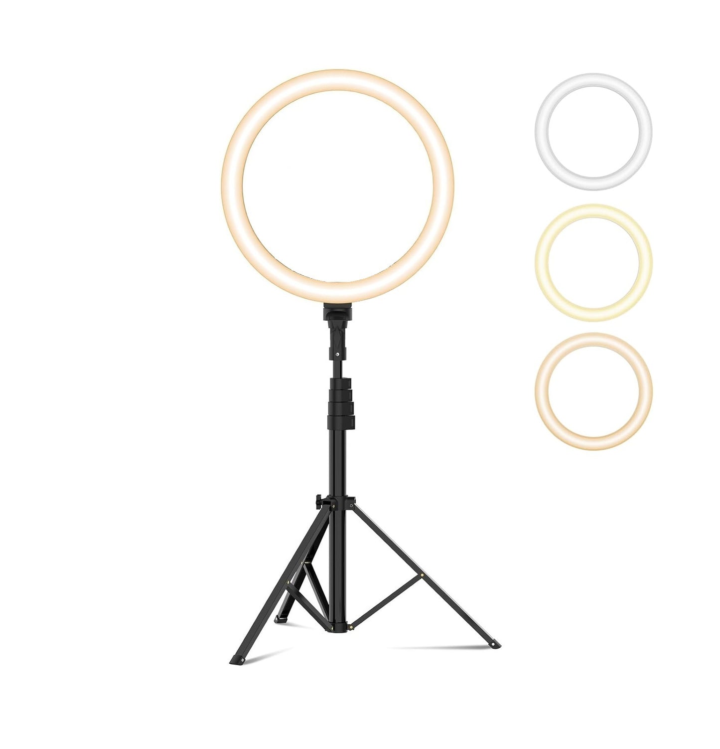 Luce ad Anello LED da 10 Pollici con Supporto e Tre Modalità di Illuminazione