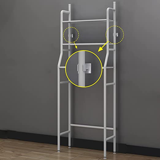 Scaffale Da Bagno Salvaspazio Per Lavatrice Con 3 Ripiani In Lega Di Acciaio