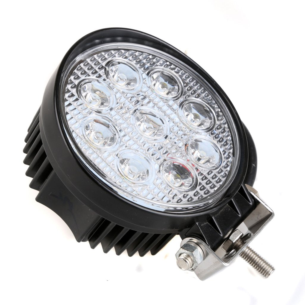 Faro 27W Rotondo Faretto Led Da Lavoro 9 Led Da 3W Di Profondità Auto Barca