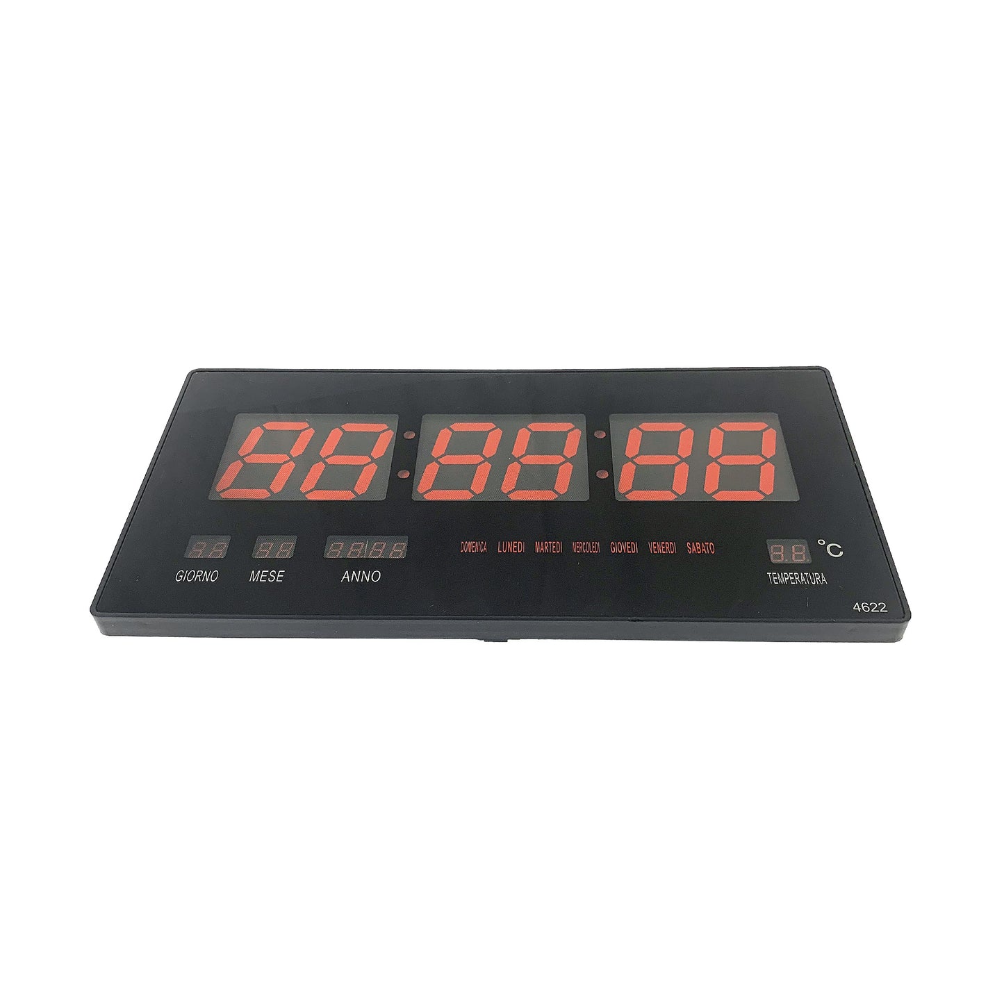 Orologio Digitale da Parete con Display a LED, con Funzione Datario e Termostato
