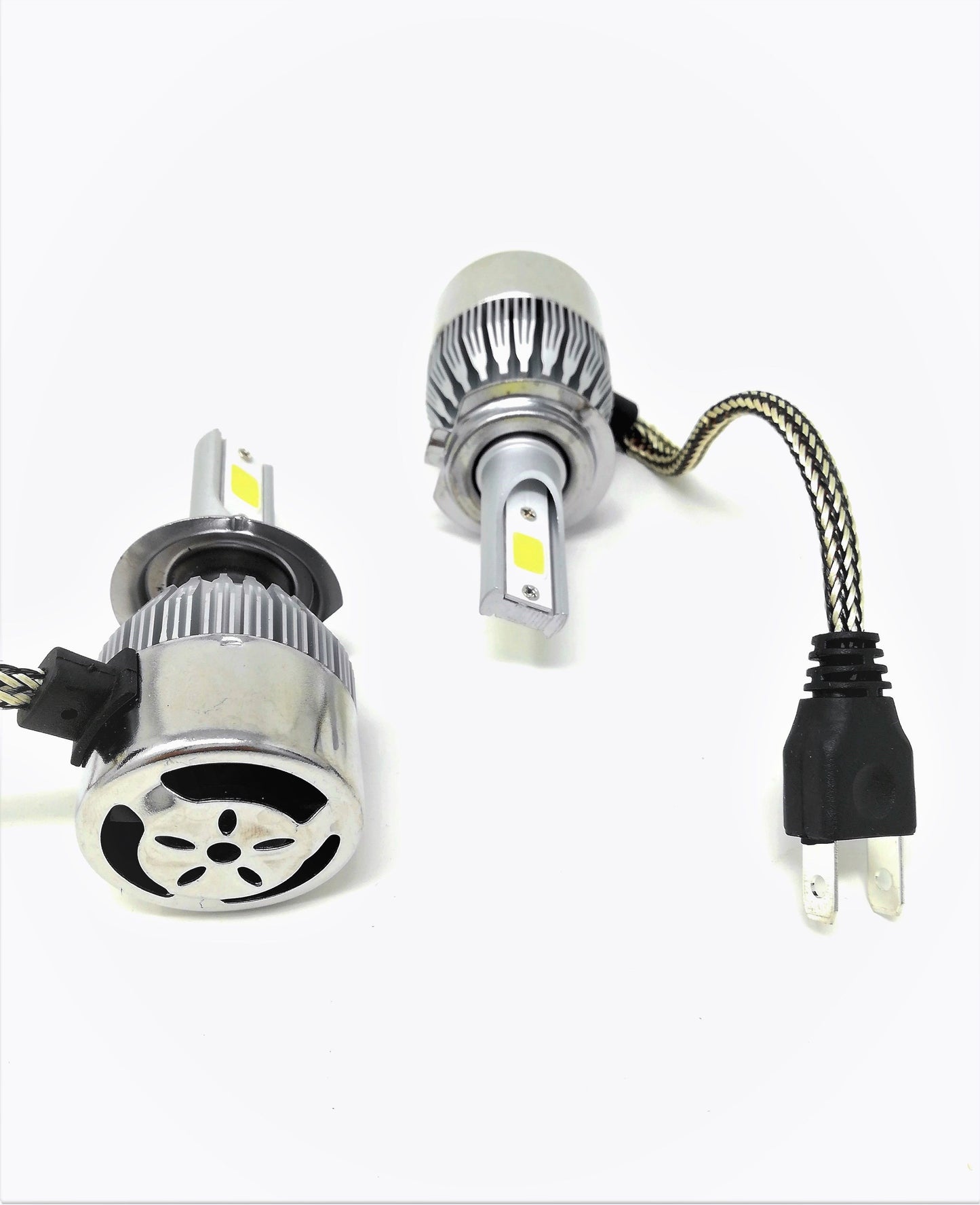 Coppia Di Lampade A Led Per Auto Moto C6 H7 6000K Fari Luce Bianca Lampadine
