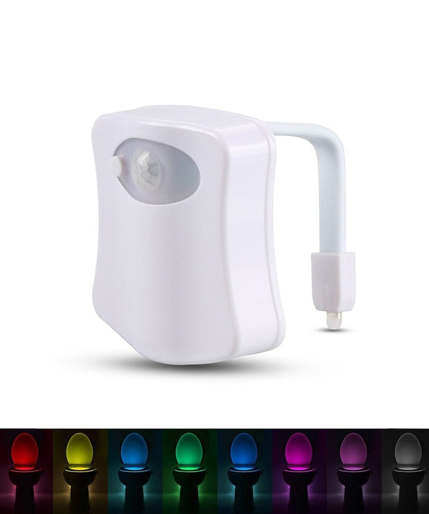 Luce Led Per Water WC 8 Colori Illuminazione RGB Bagno Con Sensore Crepuscolare