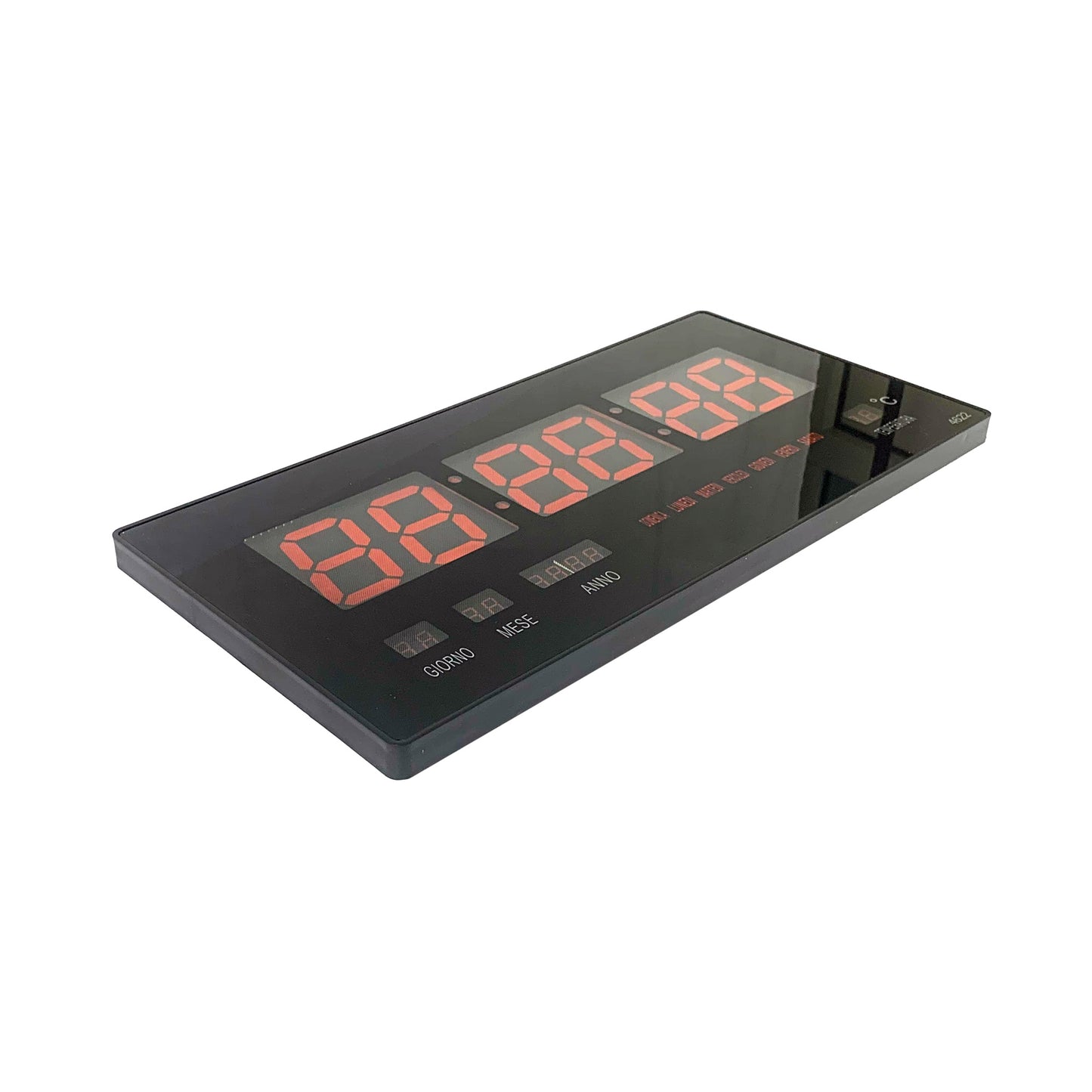 Orologio Digitale da Parete con Display a LED, con Funzione Datario e Termostato