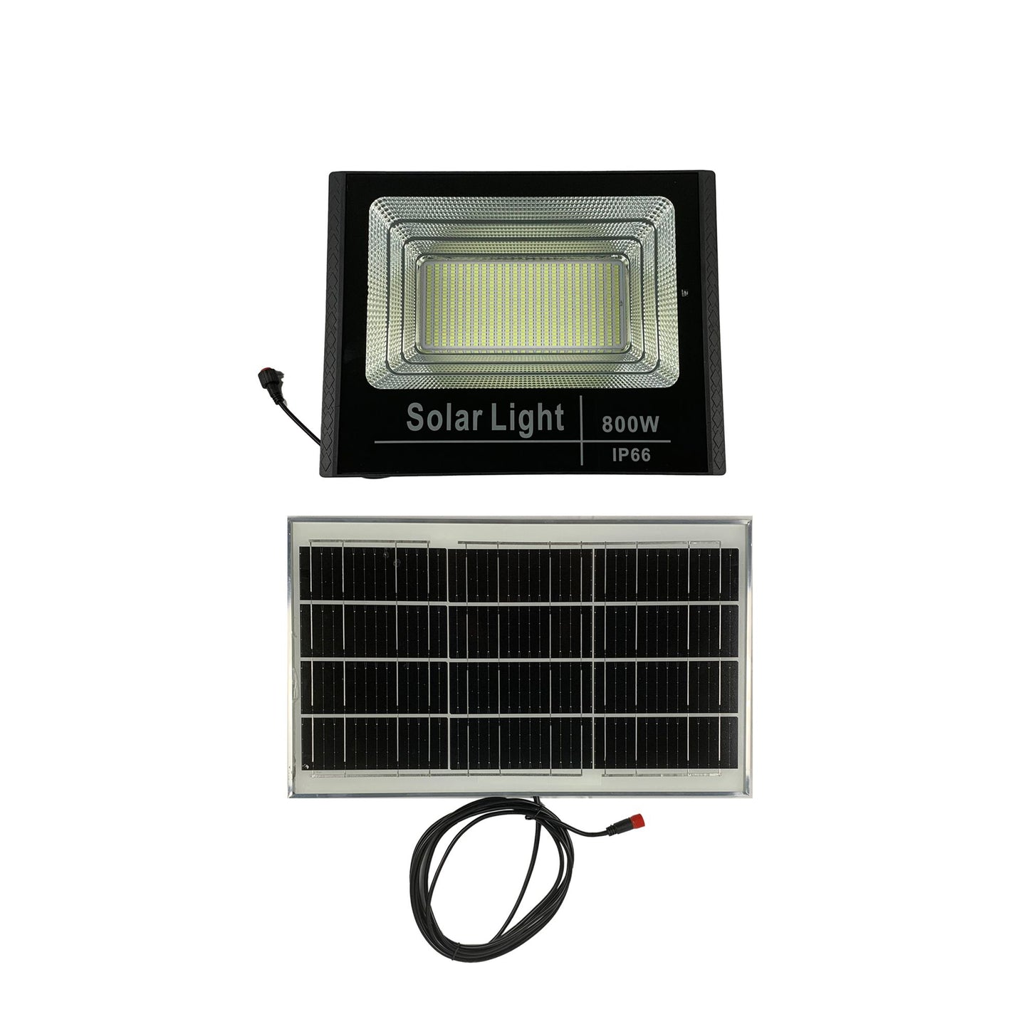 Faro 800W a Led con Pannello solare e Controllo da Remoto, Ideale da Esterni