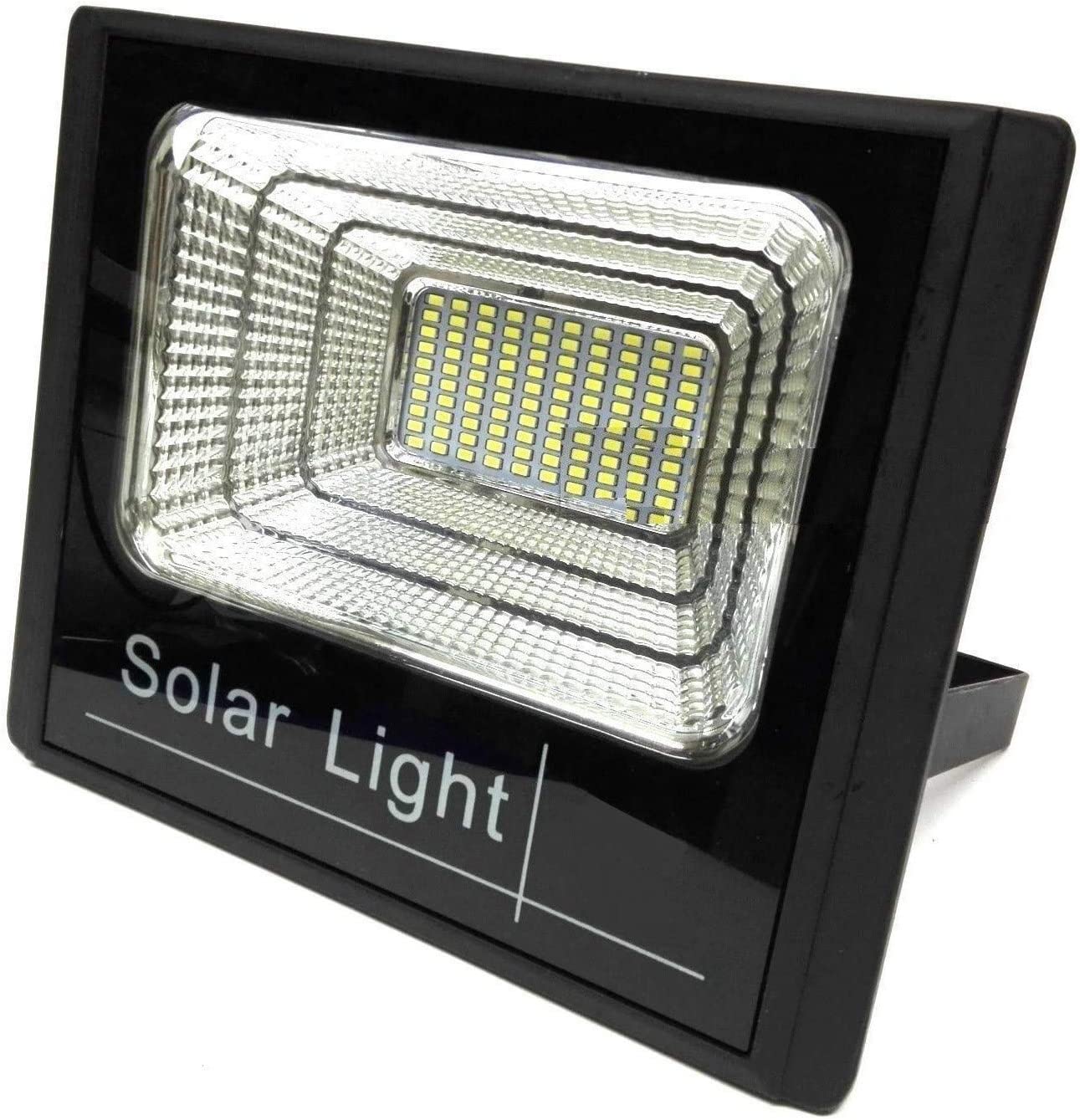 Faro A Led Da 100W SMD Luce Bianca Con Pannello Solare, Sensore E Telecomando