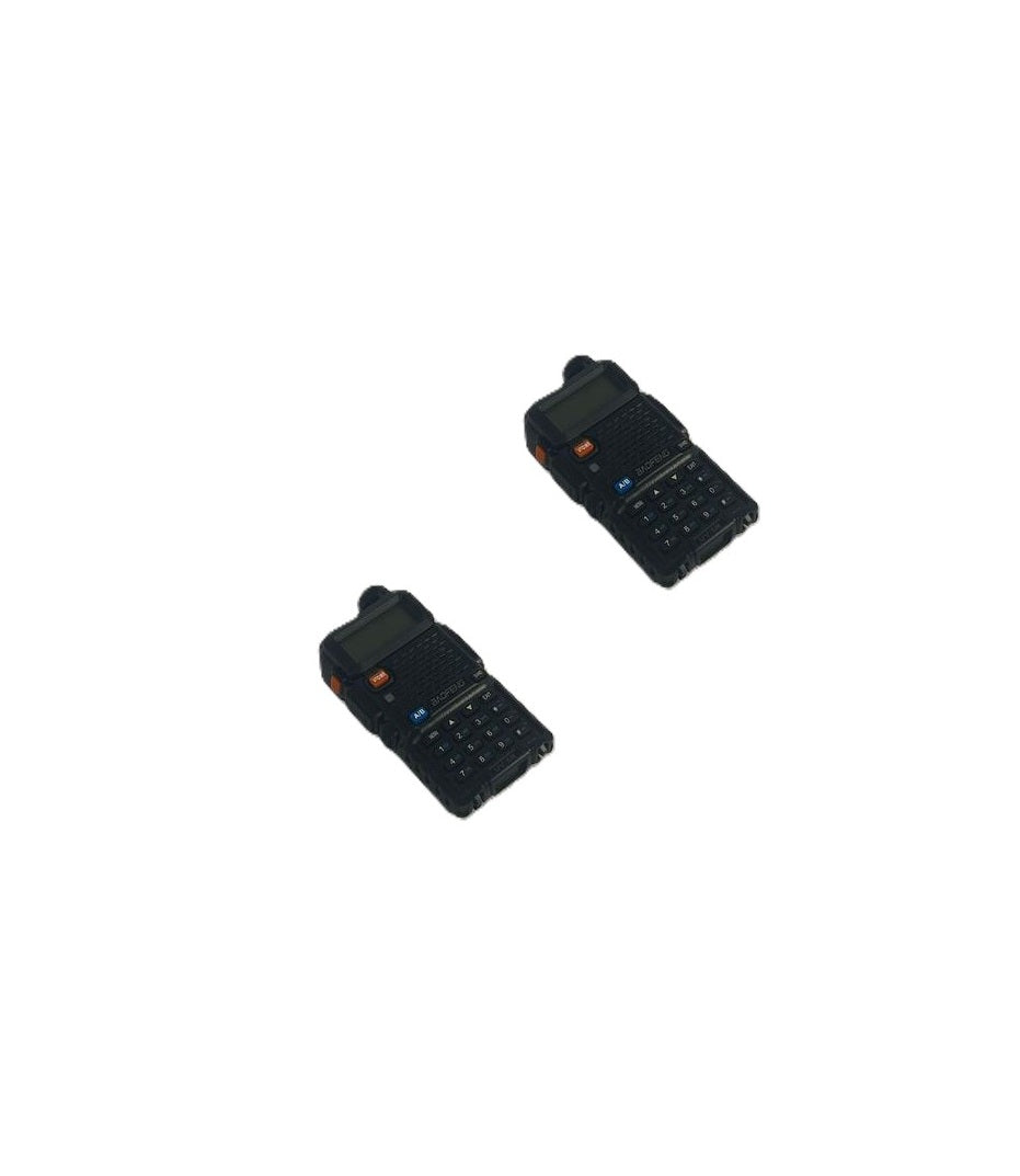 Coppia di Walkie Talkie BAOFENG UV-5R Radio Bidirezionale Display LCD Dual Band