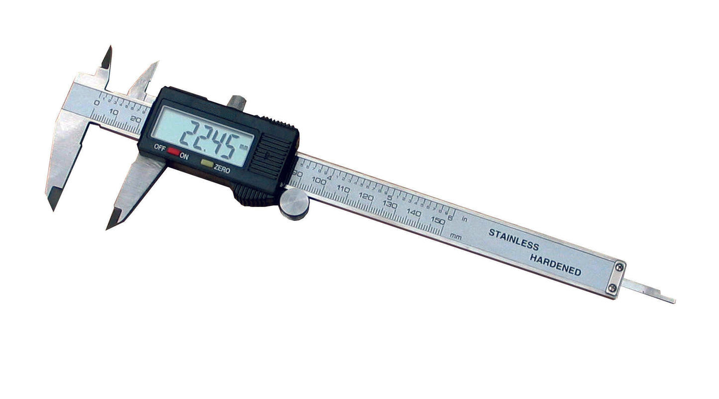 Calibro Digitale A Corsoio In Acciaio 150Mm Con Custodia Rigida E Display Lcd