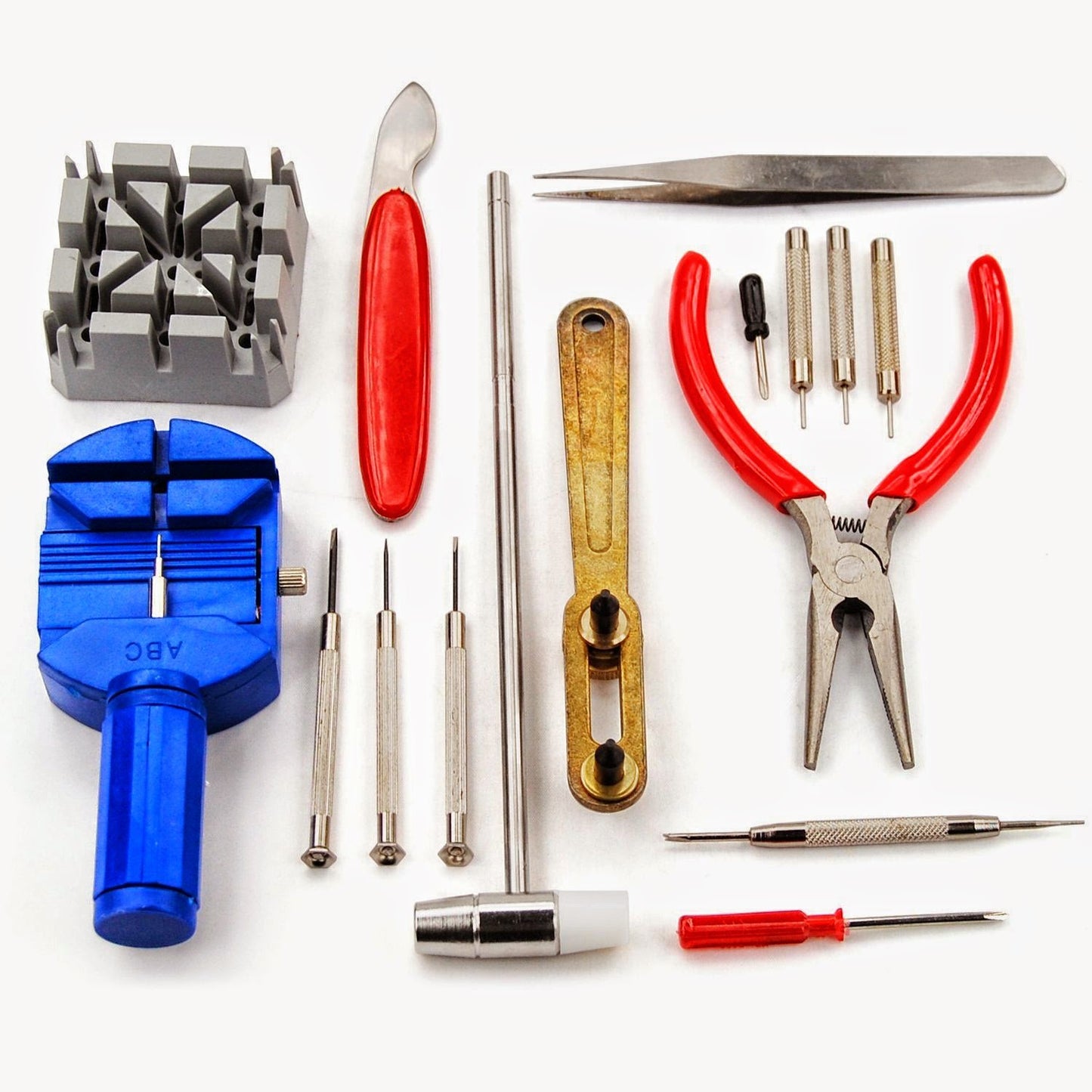Kit Riparazione Orologi Professionale Apri Casse Maglie Batteria Cinturino 16 Pz