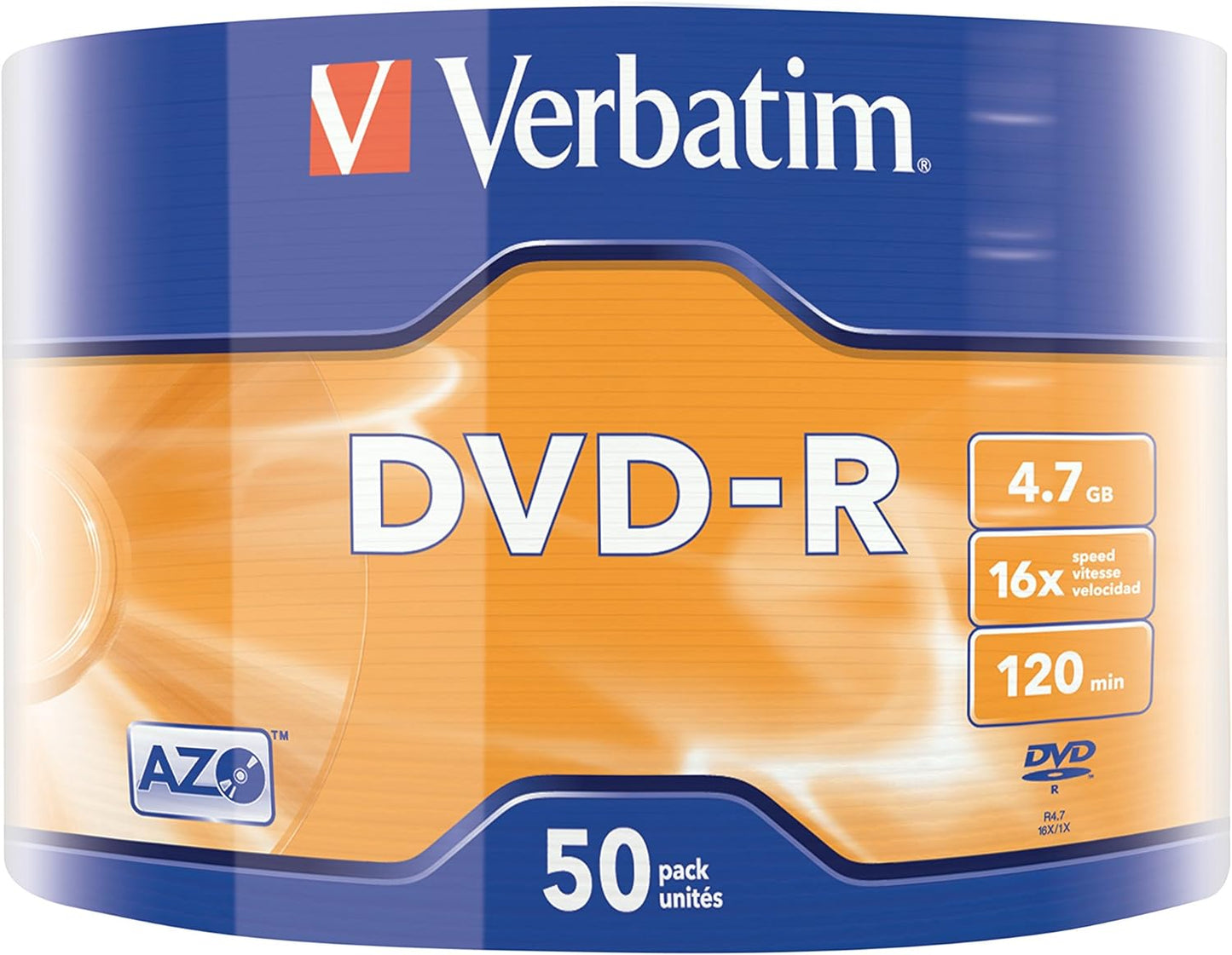Dischi Verbatim DVD 120 MIN Datalife Protection 4,7 GB Confezione da 50 Pz