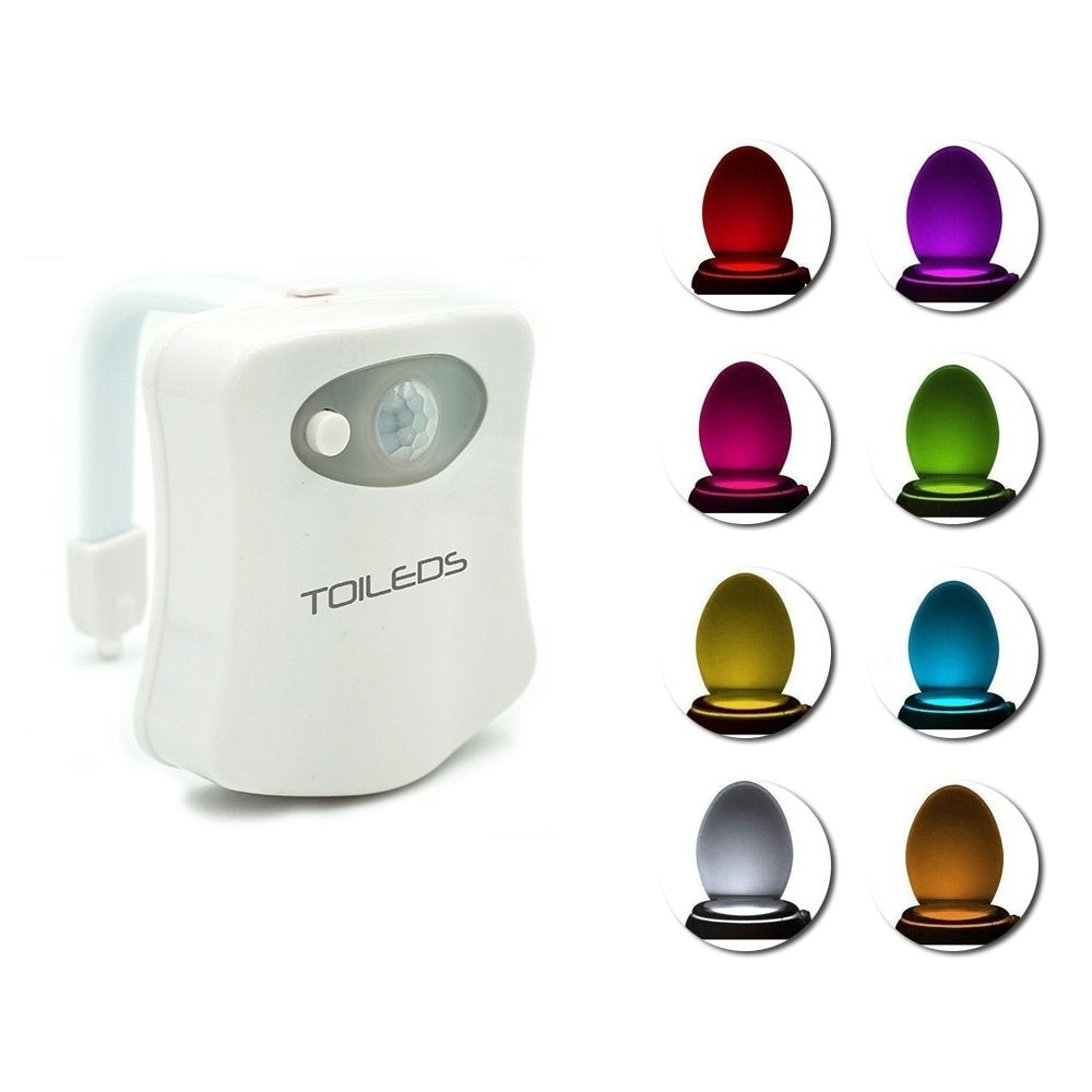 Luce Led Per Water WC 8 Colori Illuminazione RGB Bagno Con Sensore Crepuscolare