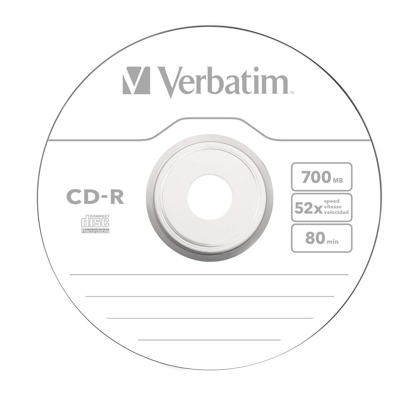 Dischi Verbatim CD-R 80 MIN Datalife Protection 700 MB Confezione da 10 Pz