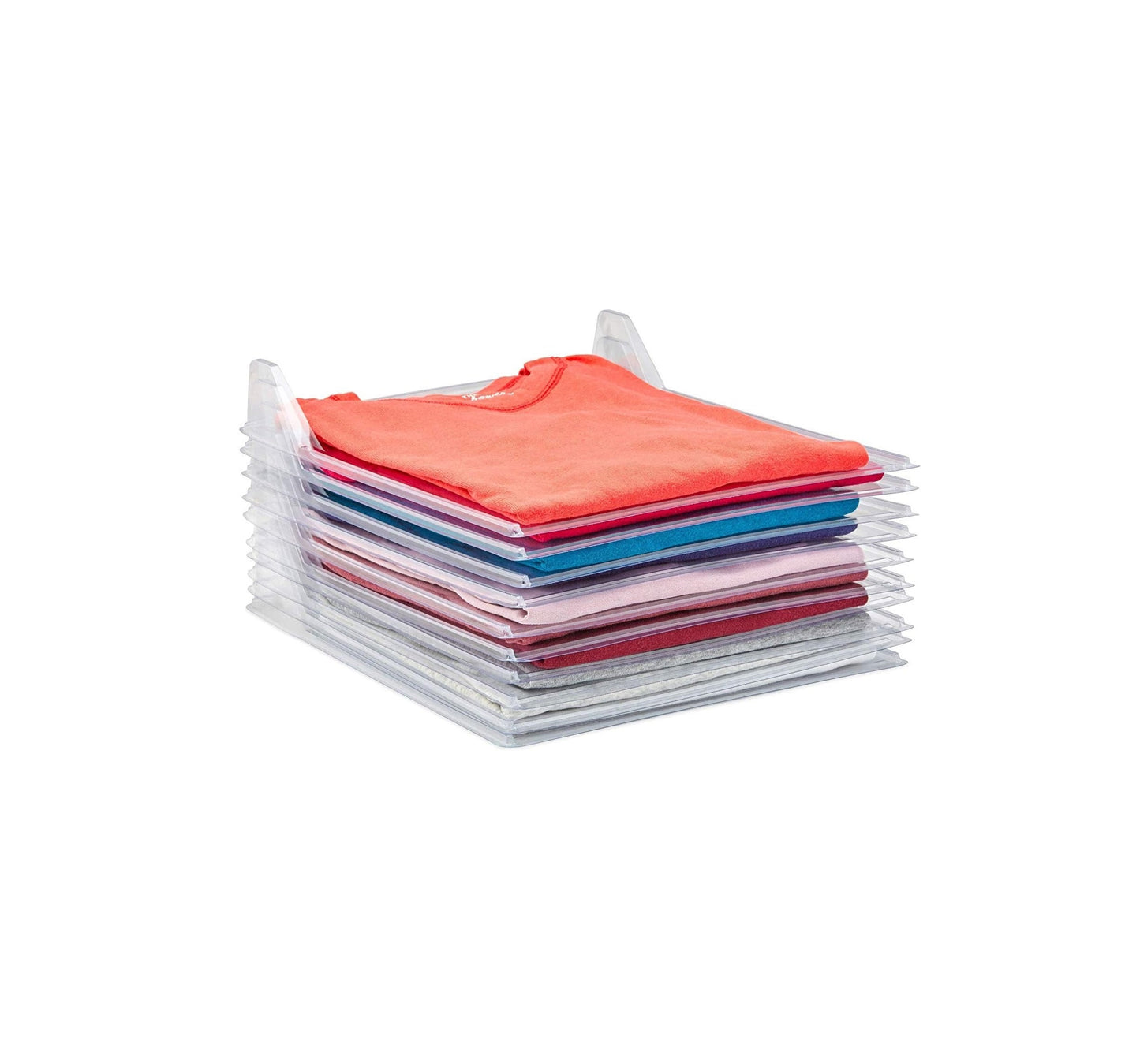 Sistema Salvaspazio per T-Shirt da 10 Unità, ideale per Armadio e Comodino