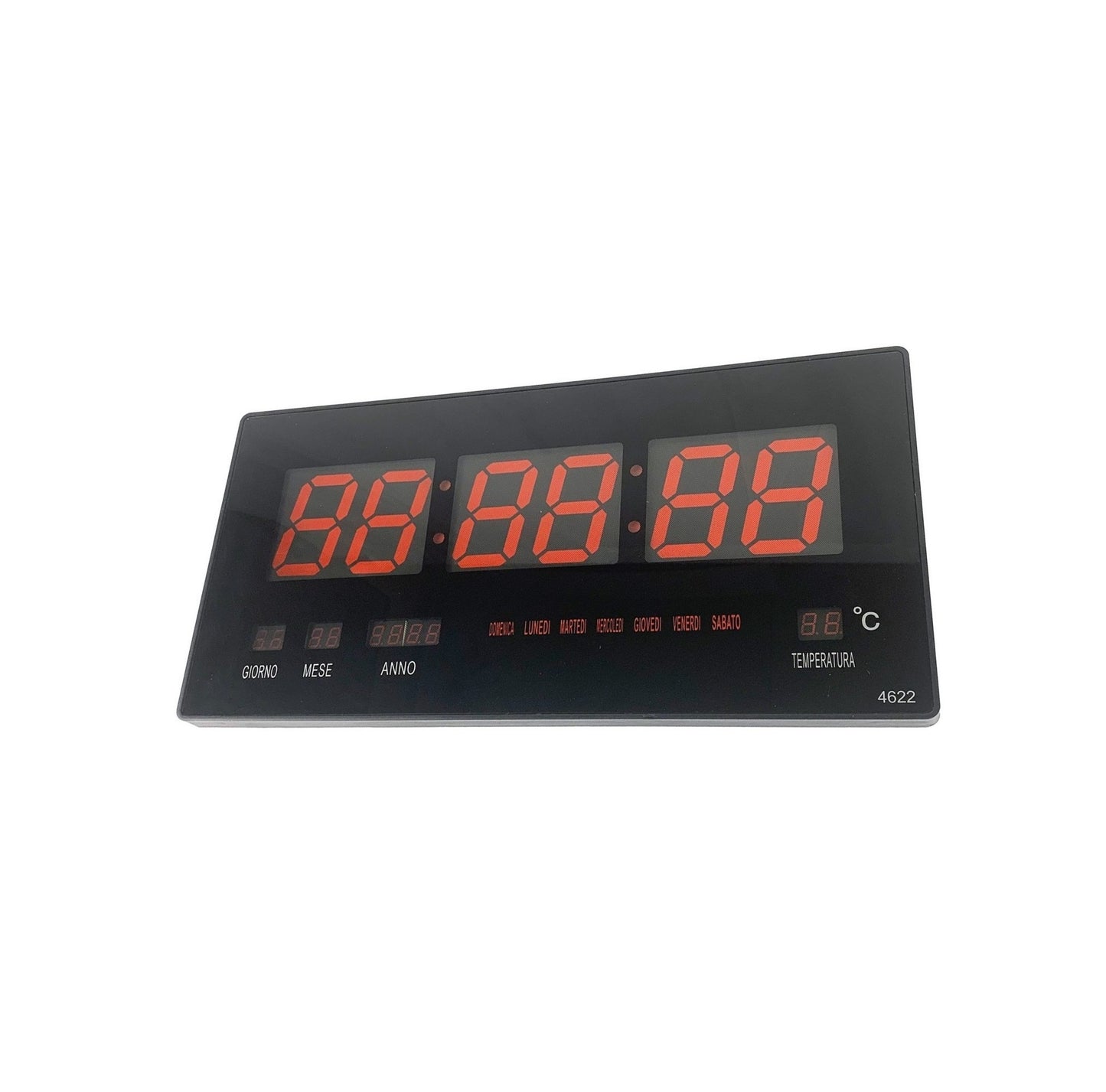 Orologio Digitale da Parete con Display a LED, con Funzione Datario e Termostato