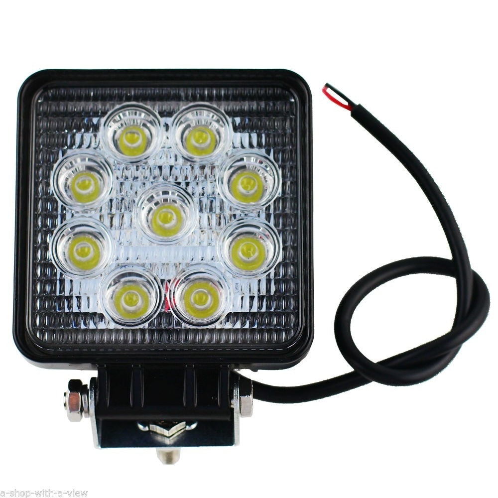 Faro 27W Quadrato Faretto Led Da Lavoro 9 Led Da 3W Di Profondità Auto Barca