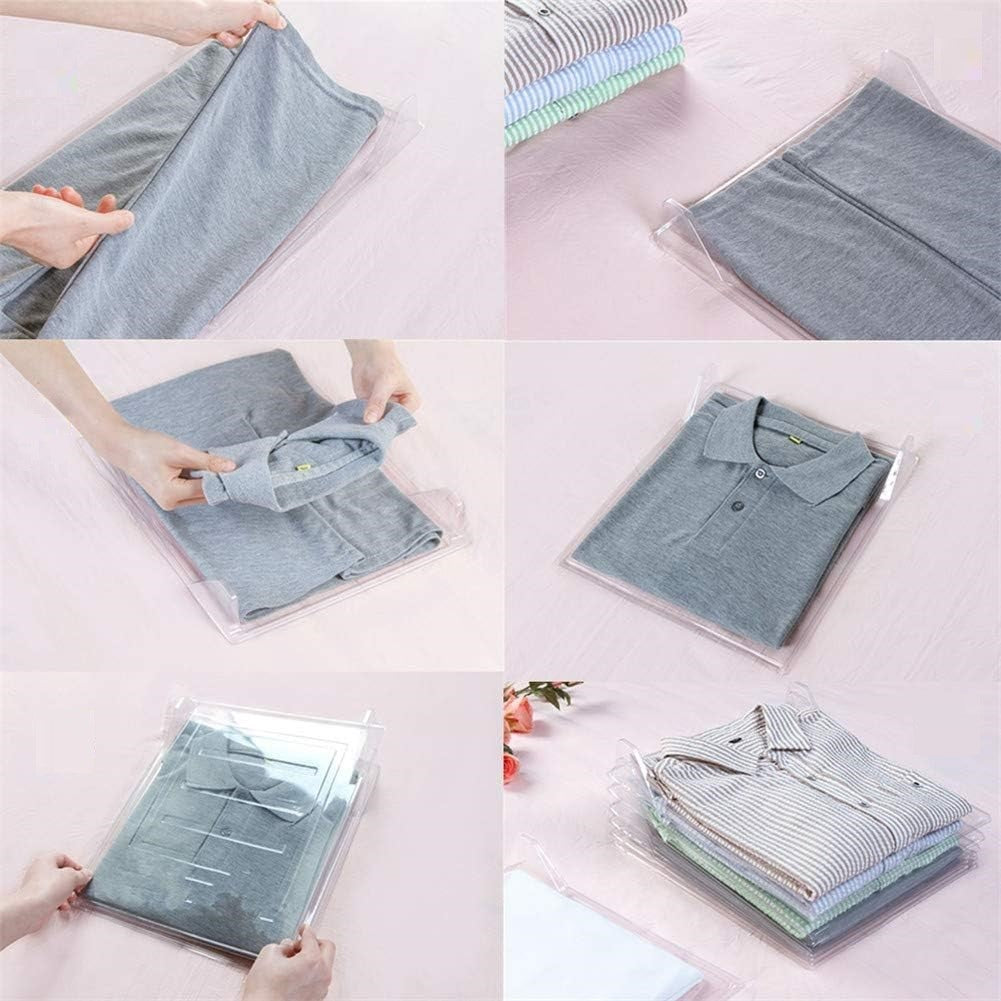 Sistema Salvaspazio per T-Shirt da 10 Unità, ideale per Armadio e Comodino