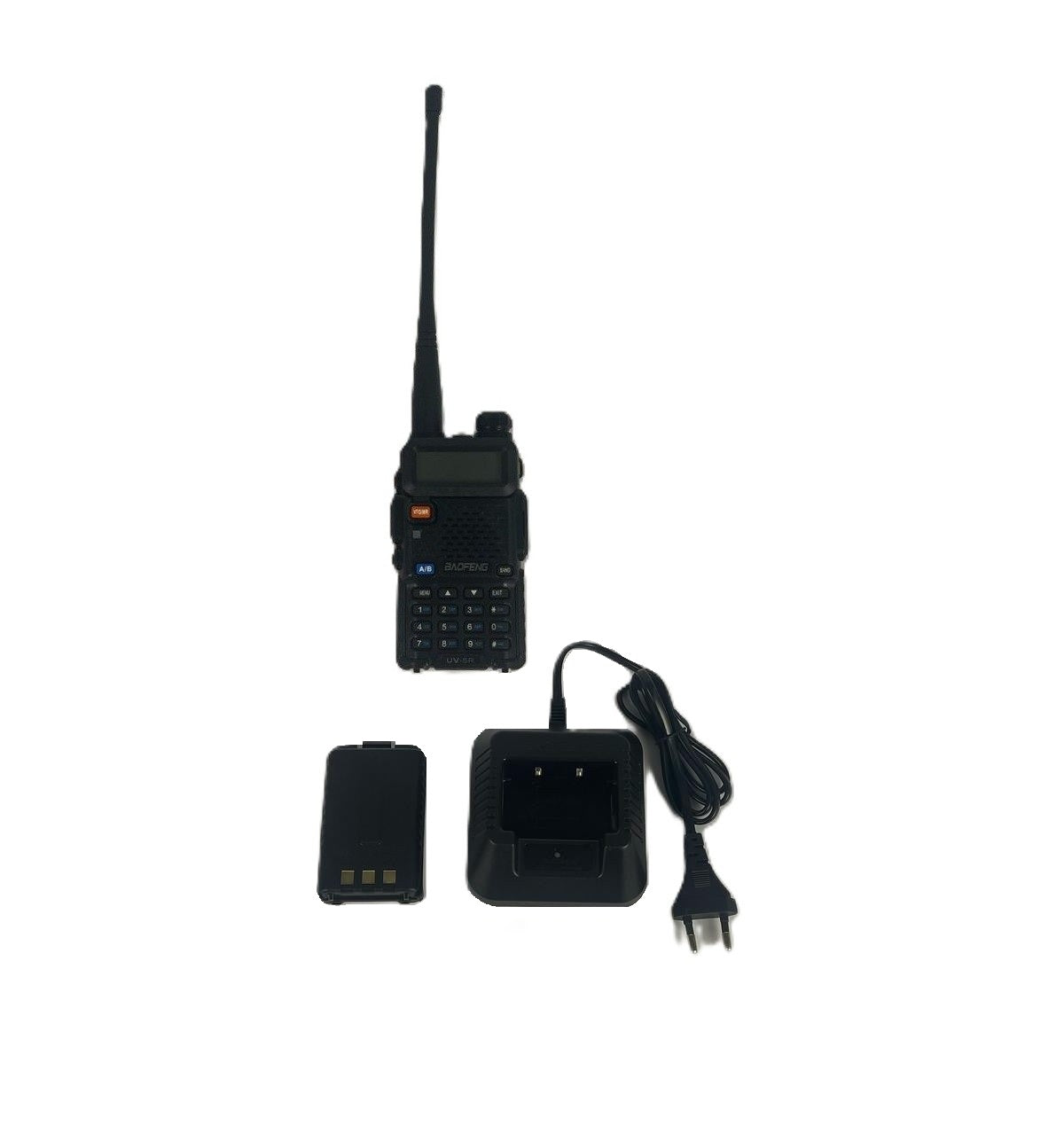 Coppia di Walkie Talkie BAOFENG UV-5R Radio Bidirezionale Display LCD Dual Band
