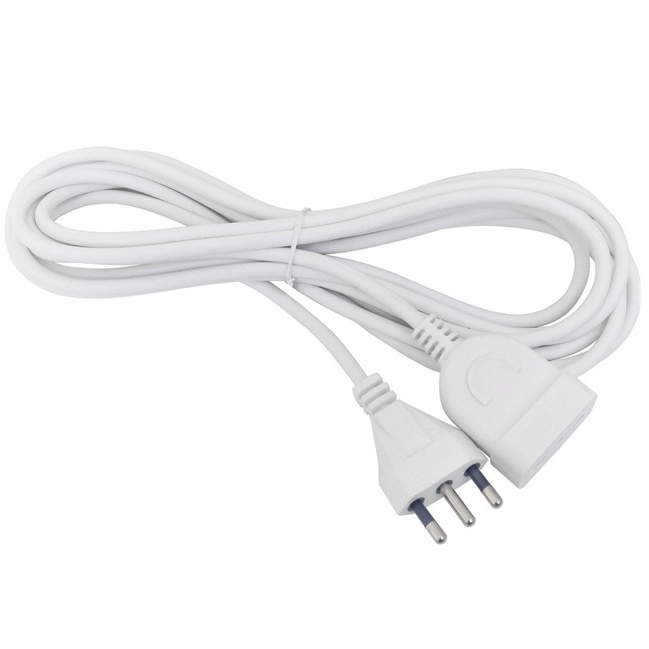 Prolunga Cavo Elettrico Lineare Bipasso Da 5 Metri Con Presa 16A-10A