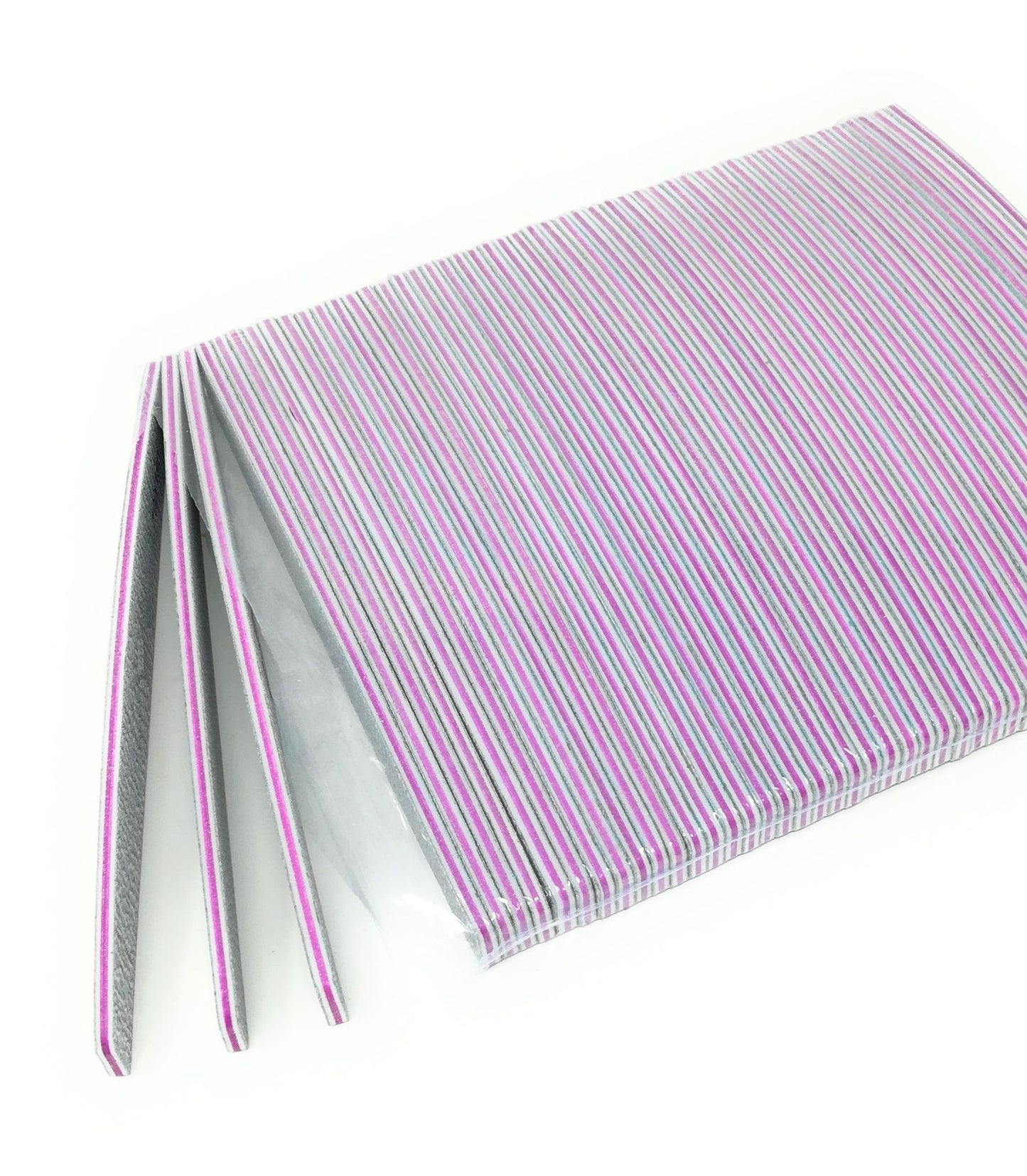 Kit di 50 Lime per Unghie a Mezzaluna Bilaterale con Doppia Grana (100 e 180)