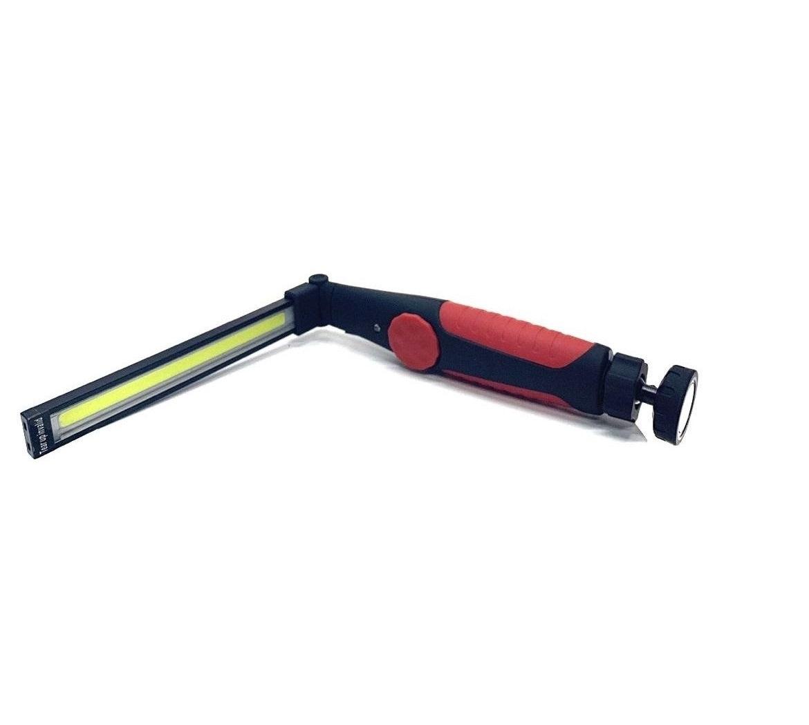 Torcia Led Ricaricabile Portatile Da Lavoro USB Pieghevole Con Base Magnetica