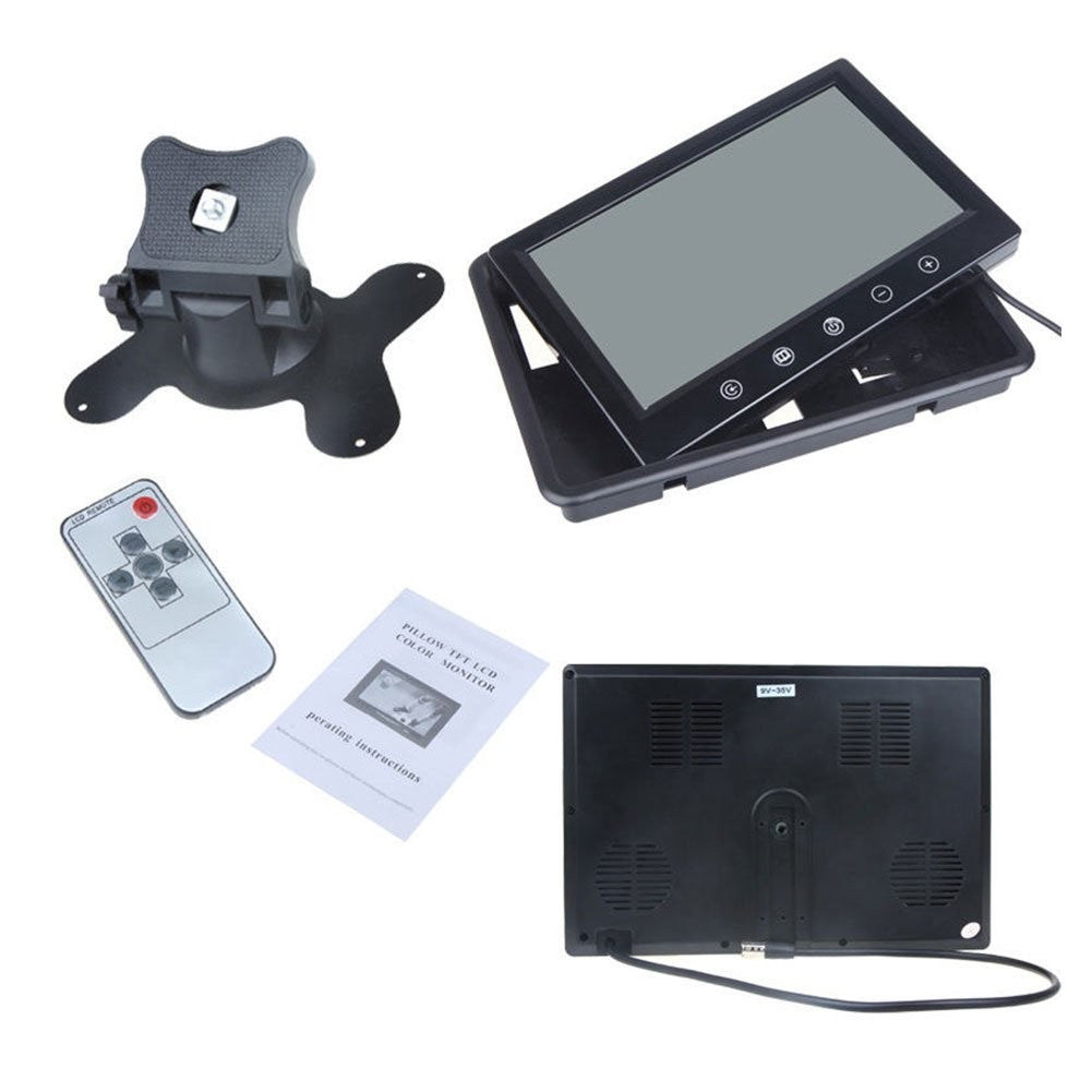 Monitor LCD 10.1 Pollici Auto Pulsanti Touch 2 Ingressi AV Per Videosorveglianza