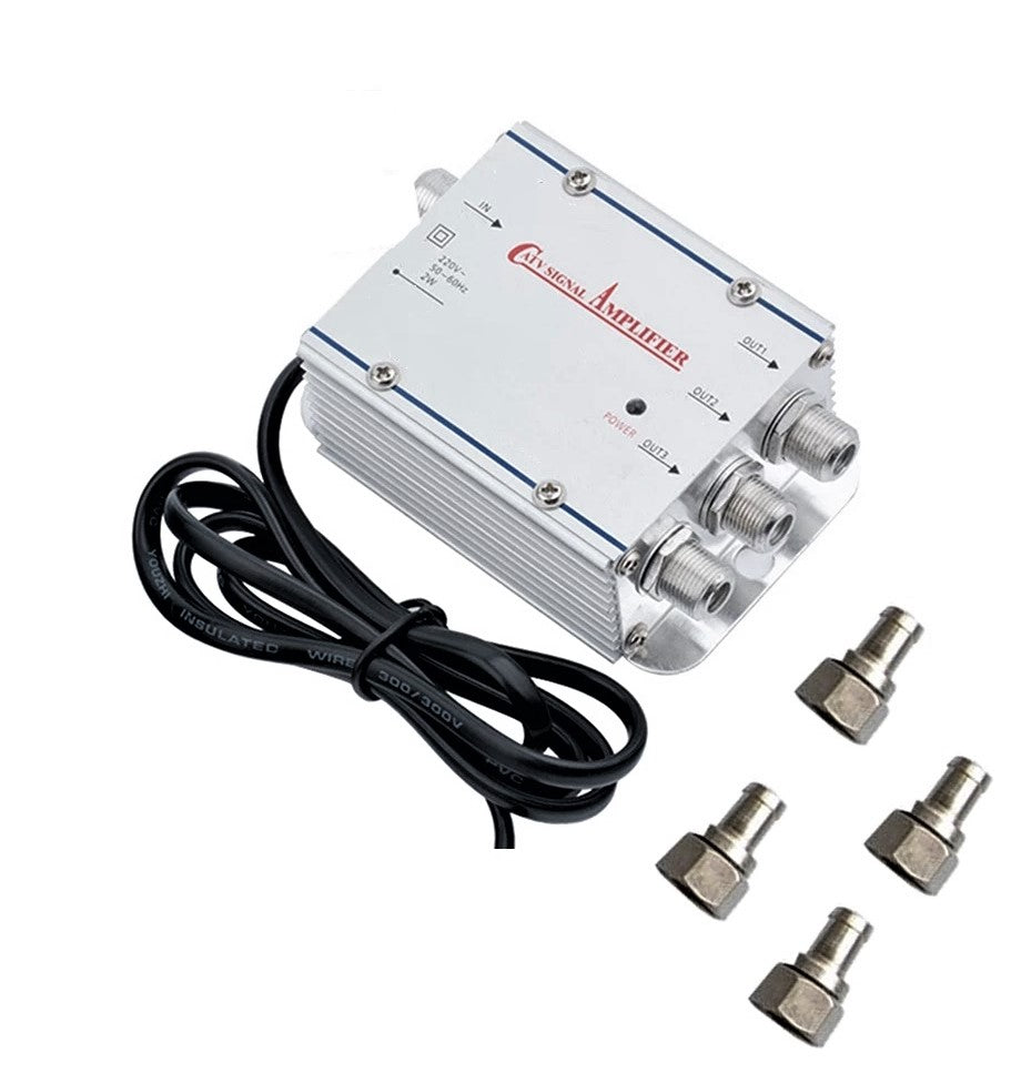 Amplificatore Digitale Terreste Per Antenne Tv Analogica O Digitale A 3 Uscite