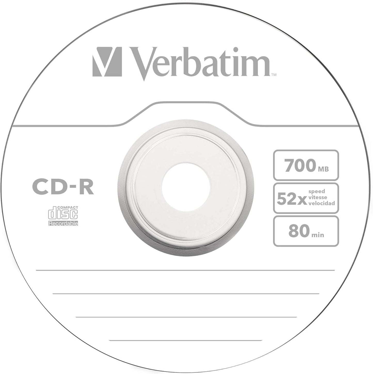 Dischi Verbatim CD-R 80 MIN Datalife Protection 700 MB Confezione da 50 Pz