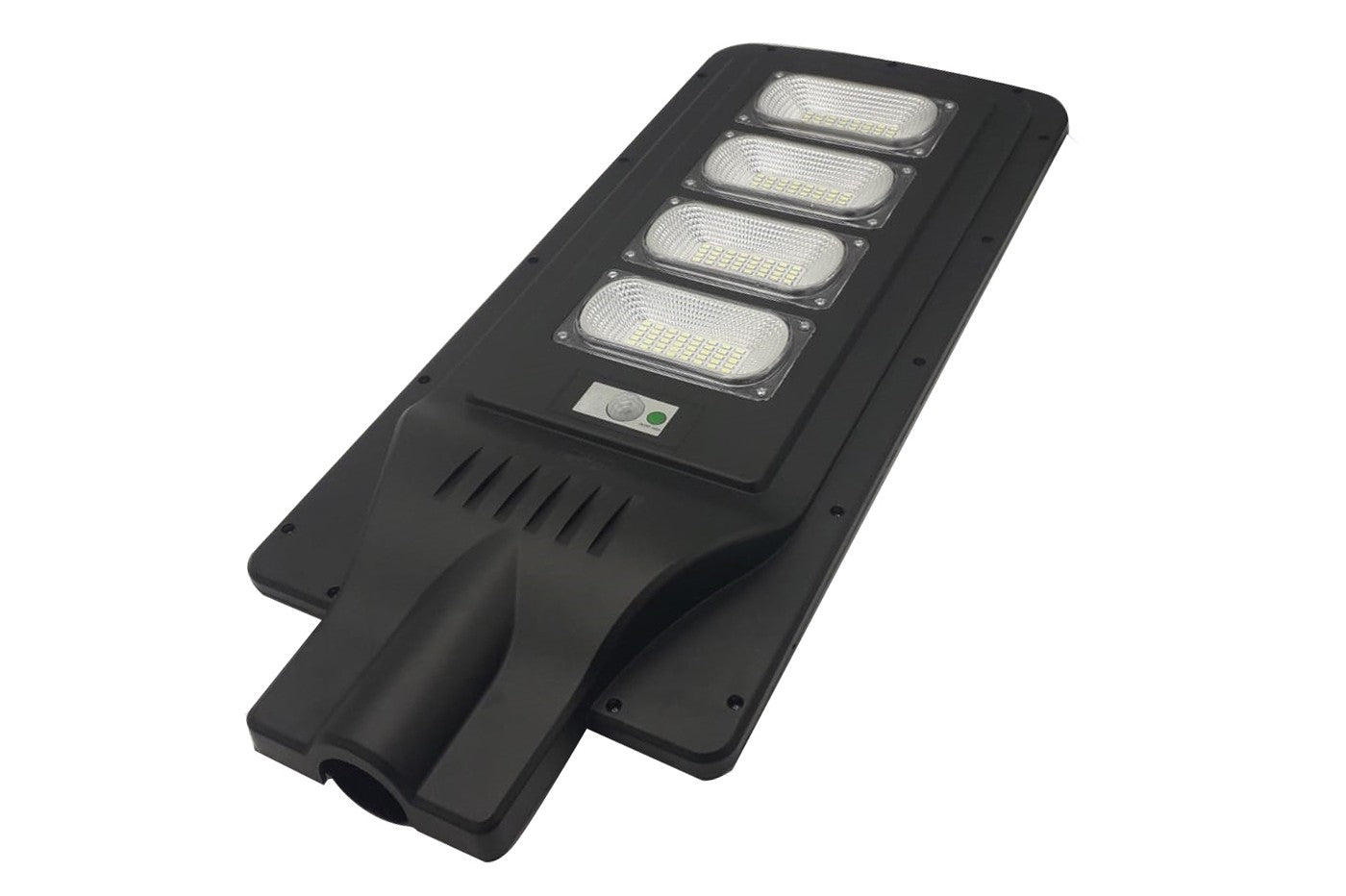 Lampione Stradale Faro A Led 120W Con Pannello Solare Crepuscolare E Telecomando