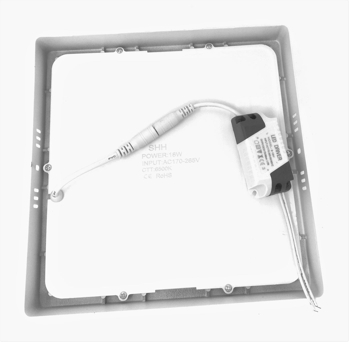 Pannello Led Da 18W Quadrato 21 X 21 Cm Lampada Plafoniera Da Superficie Bianca